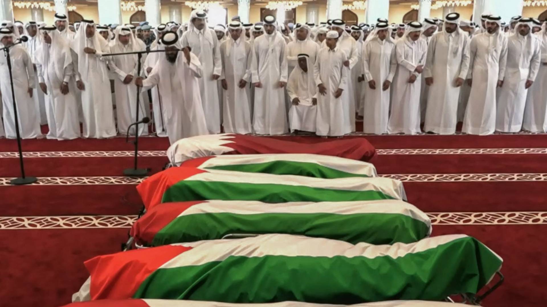 بدء مراسم تشييع شهداء عدوان الاحتلال على الدوحة