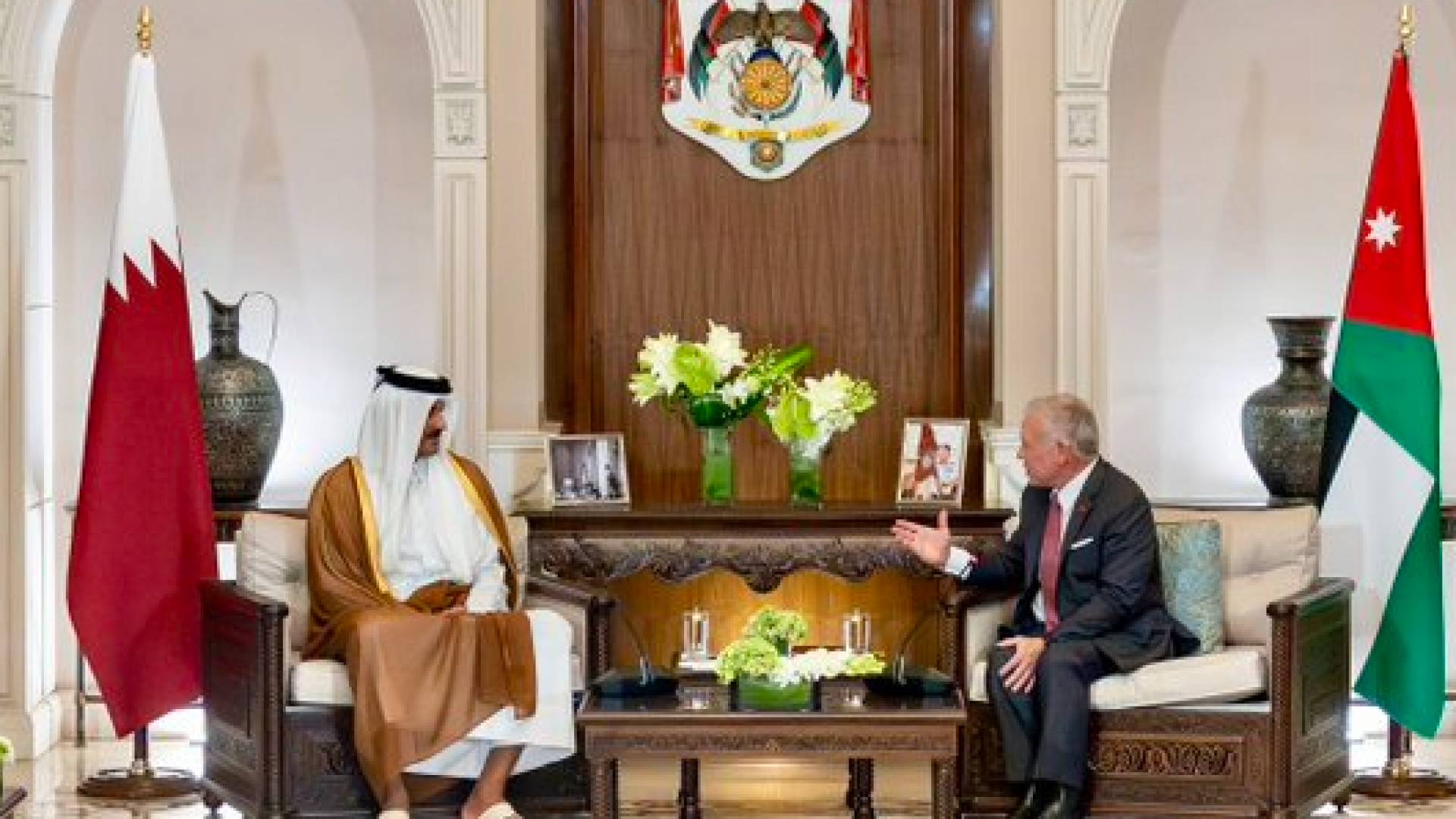 الملك وامير قطر