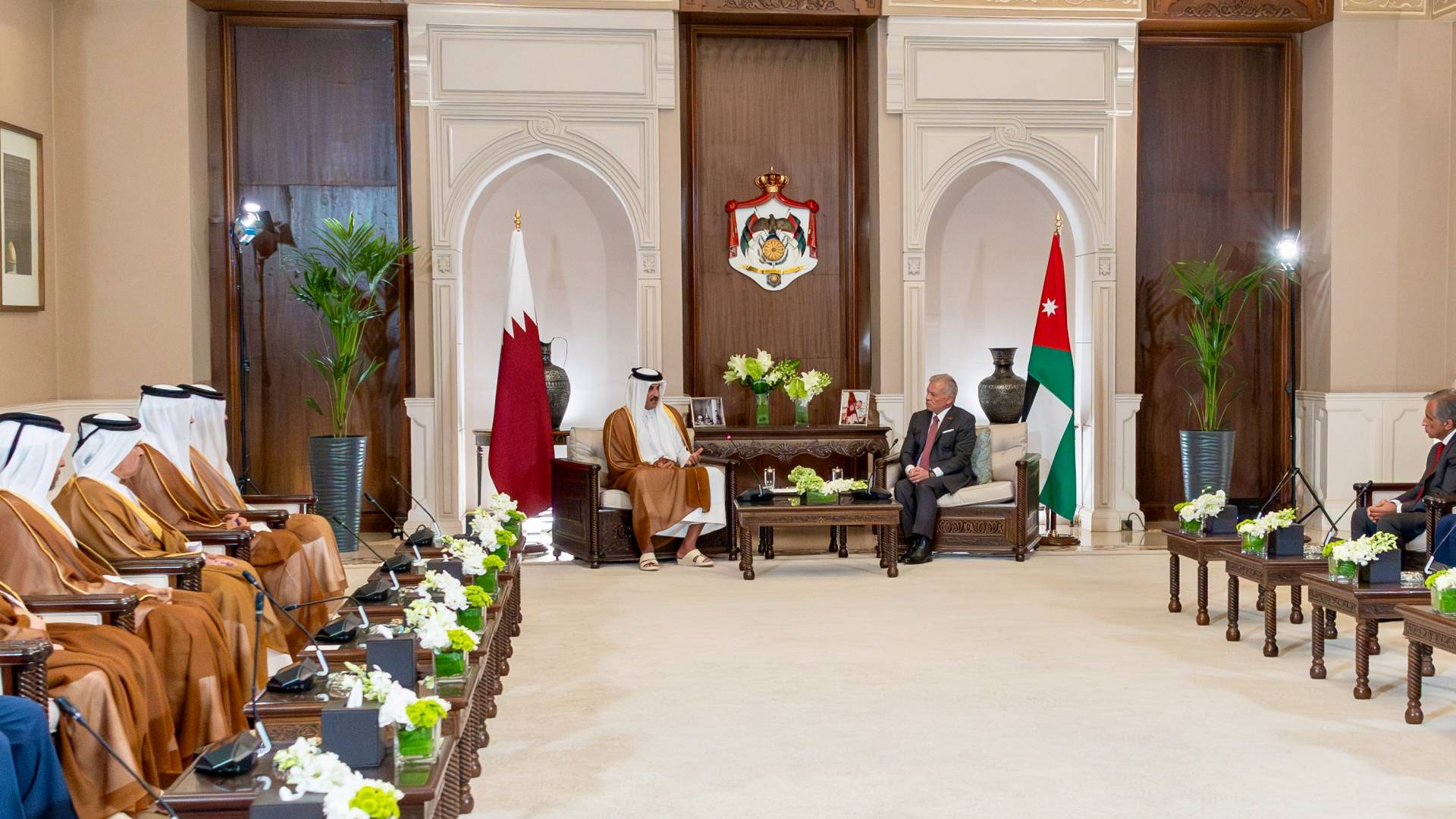 الملك وامير قطر