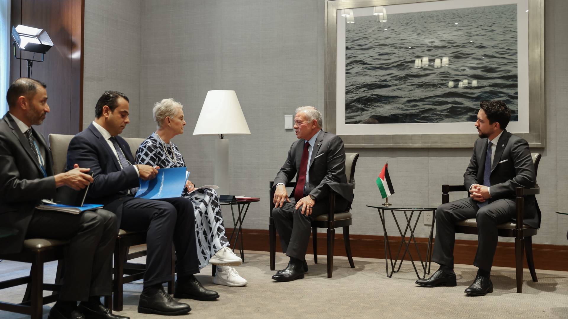 الملك وولي العهد يلتقيان  مديرة برنامج الأغذية العالمي