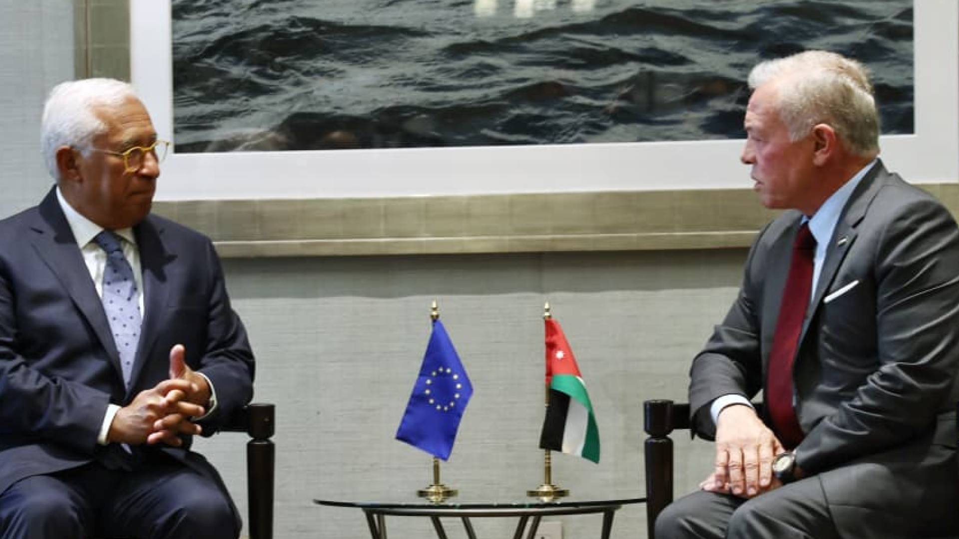 لقاء الملك مع  أنطونيو كوستا