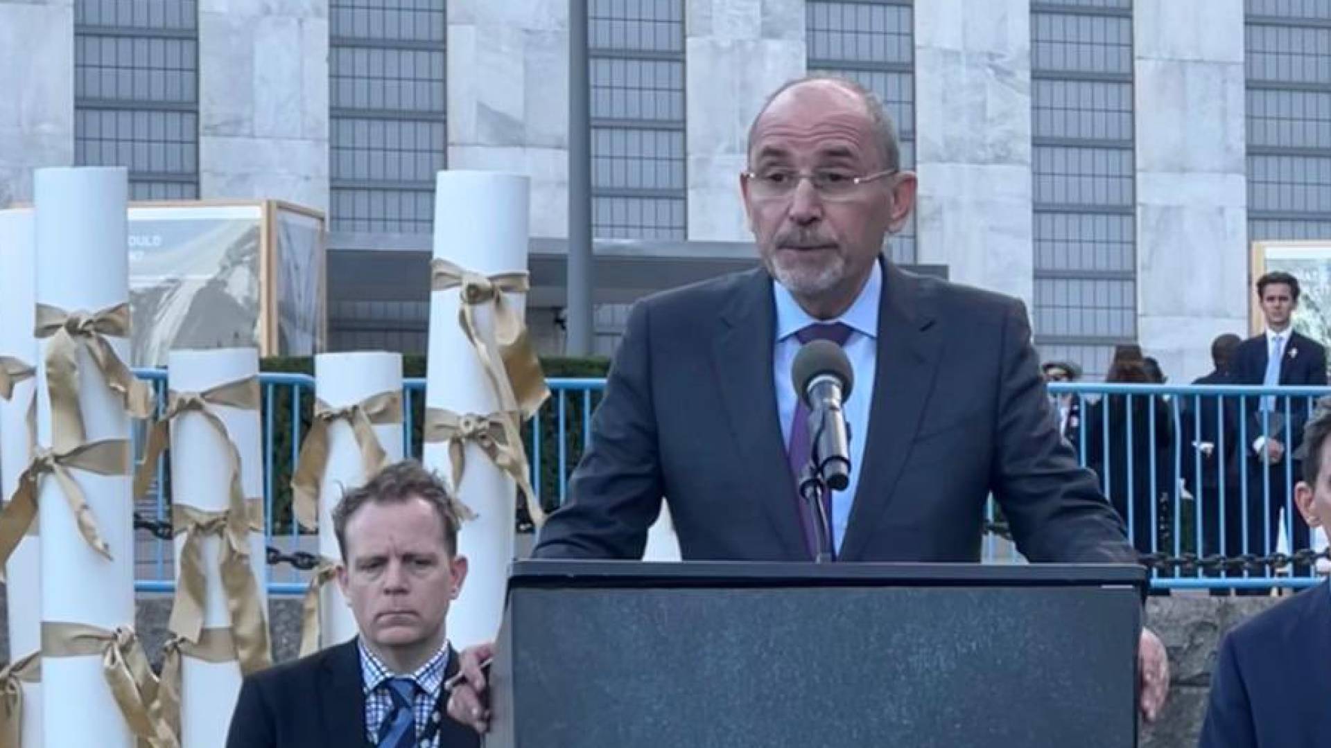 الصفدي من نيويورك: مصداقية القانون الدولي على المحك.. ومبادرتنا صرخة جماعية للإنسانية