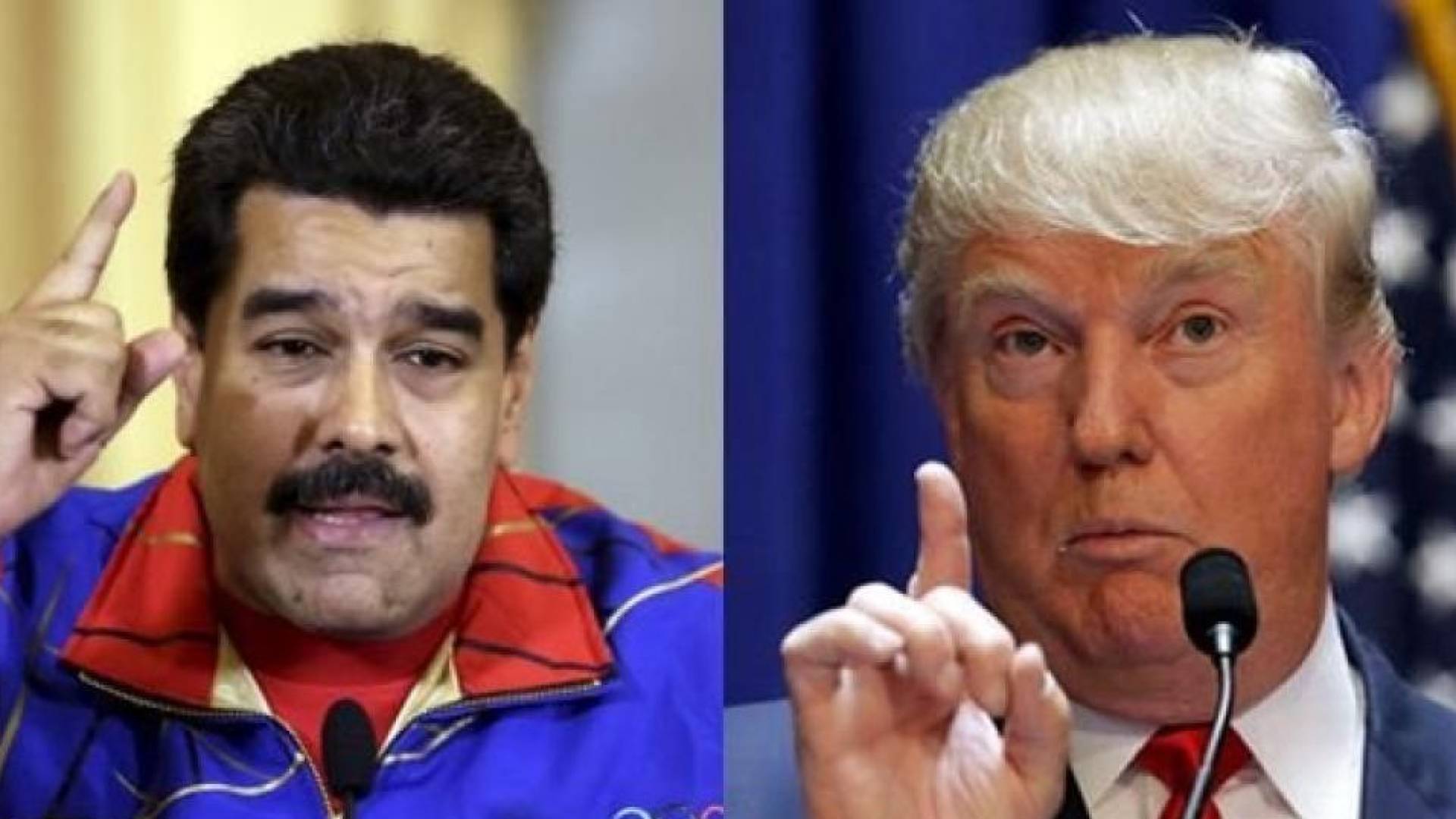 لرئيس الفنزويلي نيكولاس مادورو والرئيس الأمريكي السابق دونالد ترمب