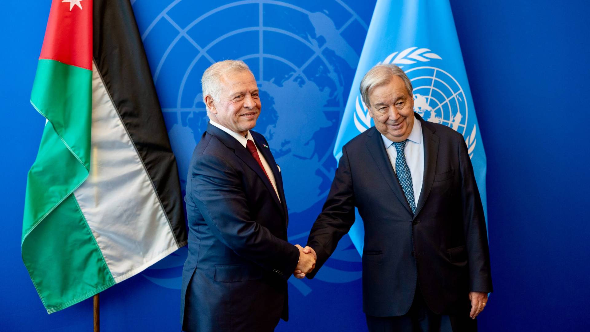 الملك يوجه نداء من نيويورك طالب فيه دول العالم أجمع بوقف المأساة الإنسانية في غزة