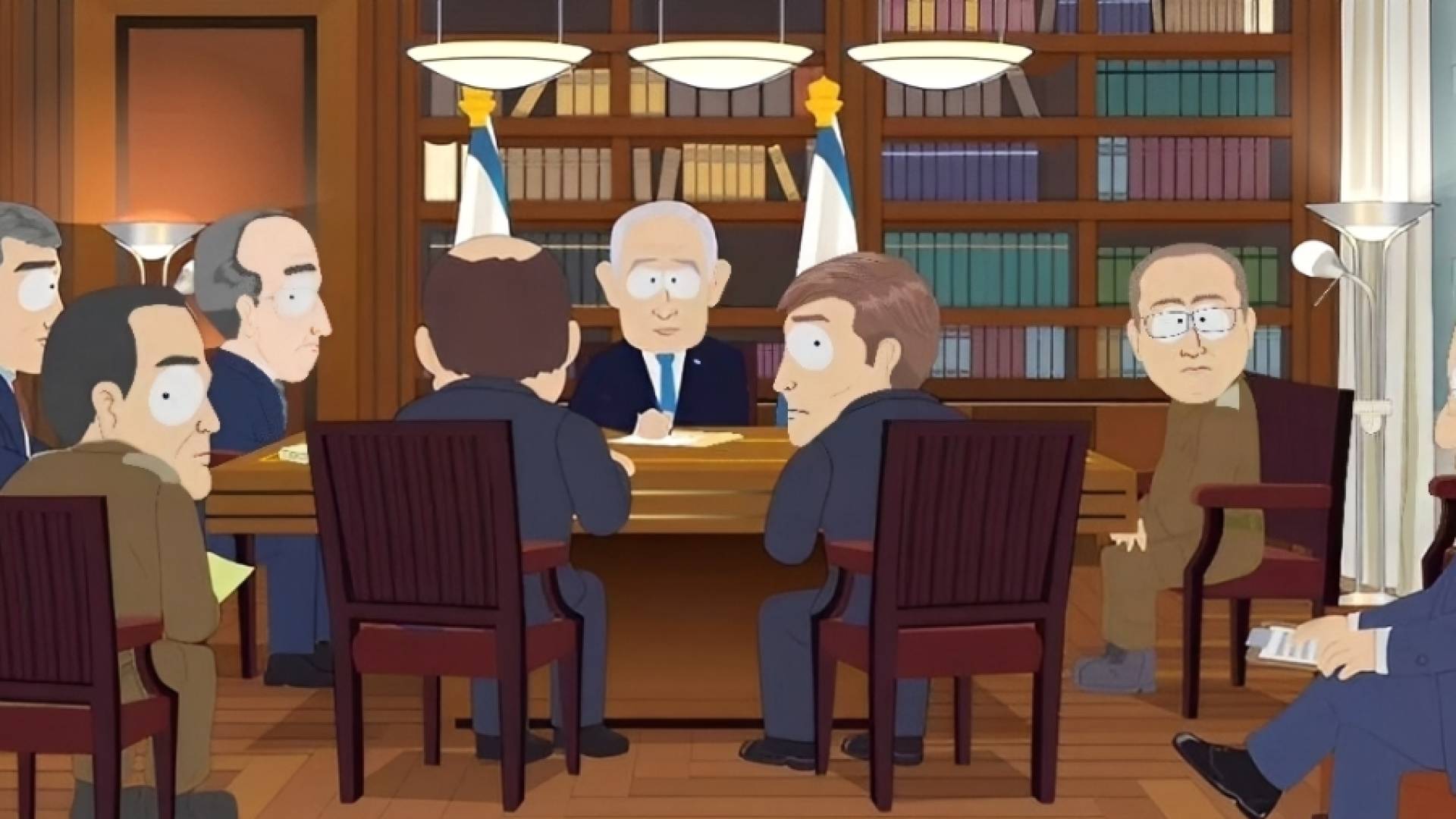 ونتنياهو في أحداث حلقة من مسلسل "ساوث بارك"