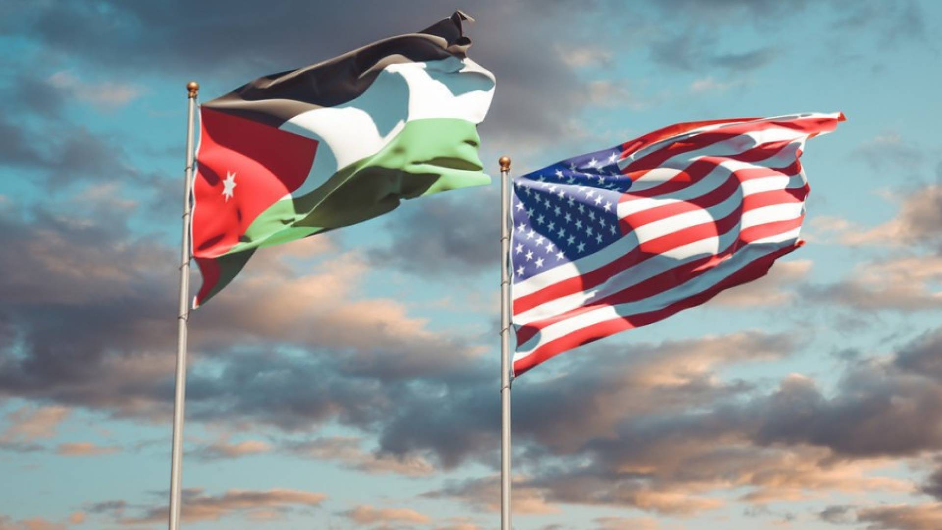 علم الاردن و الولايات المحدة