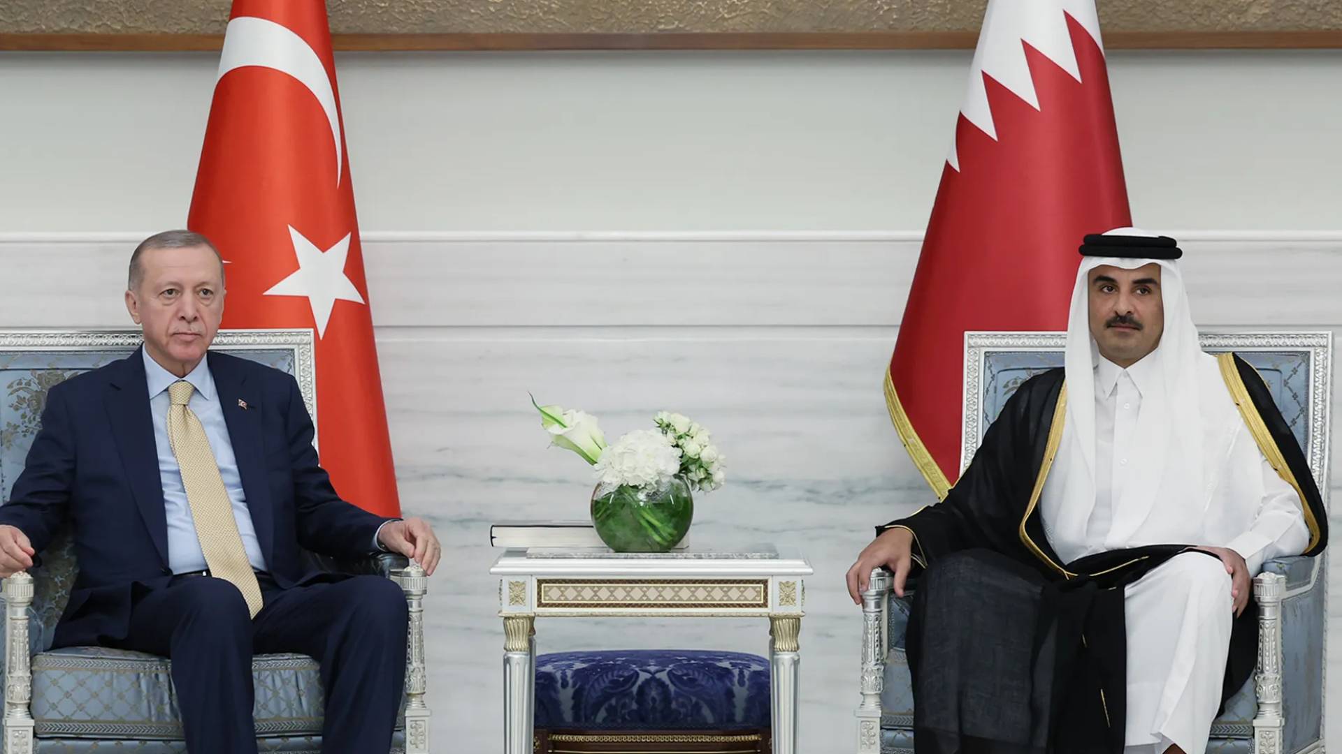 الامير القطري تميم بن حمد آل ثاني والرئيس التركي رجب طيب اردوغان
