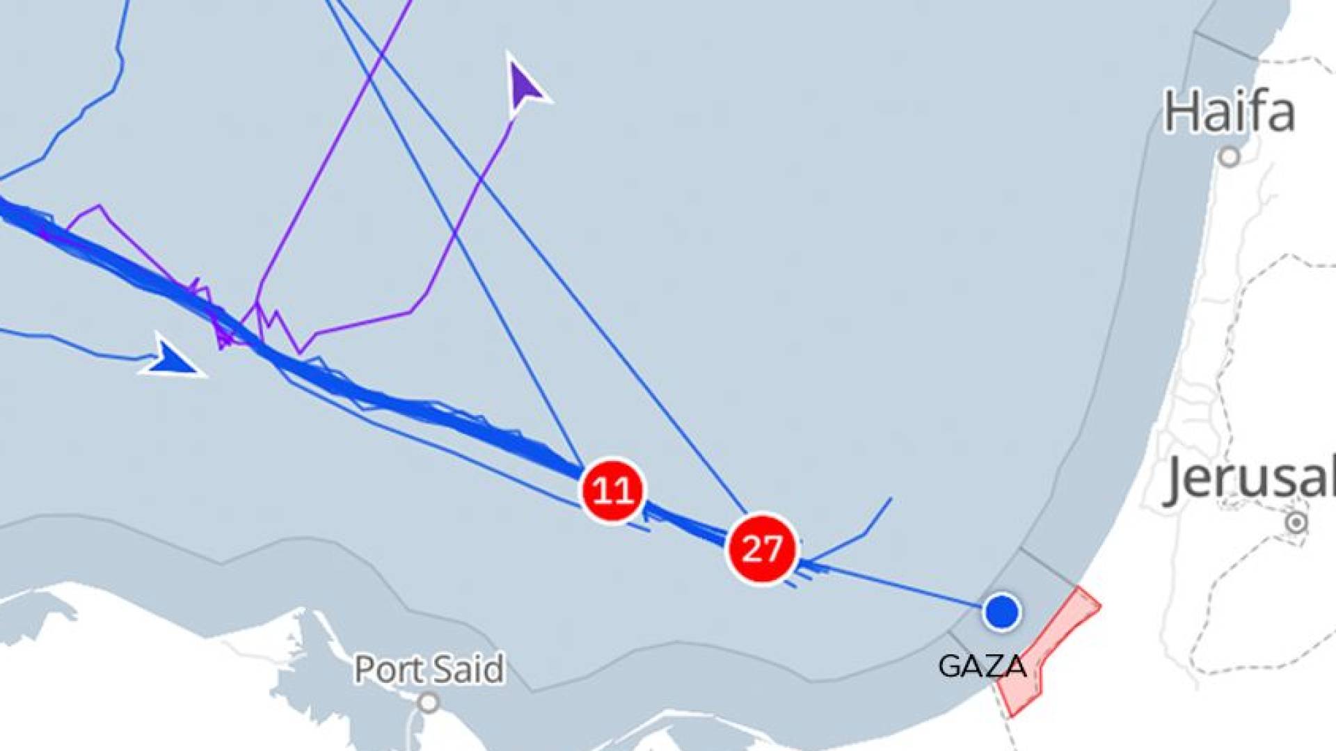 سفينة ميكينو المشاركة بأسطول الصمود المتوجه الى قطاع غزة