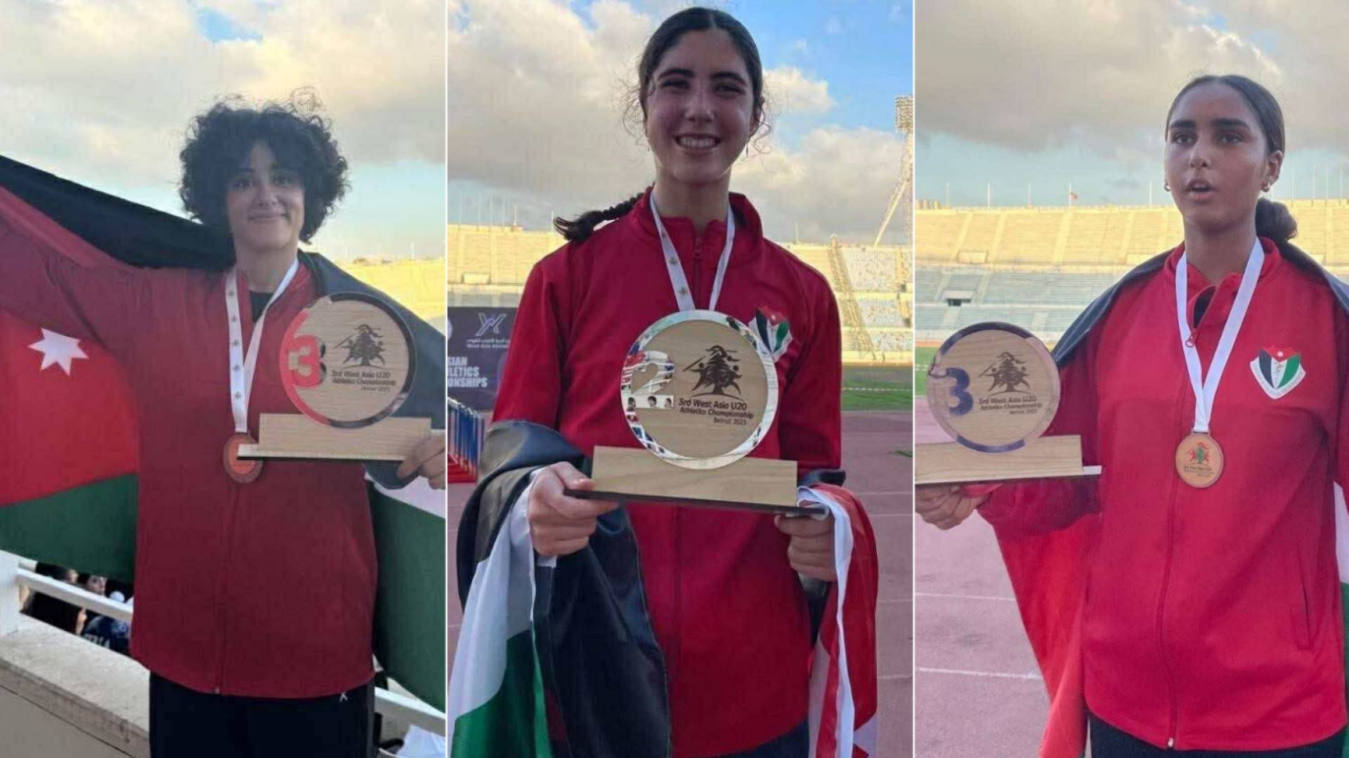 فضية وبرونزيتان للمنتخب الوطني في افتتاح بطولة غرب آسيا لألعاب القوى