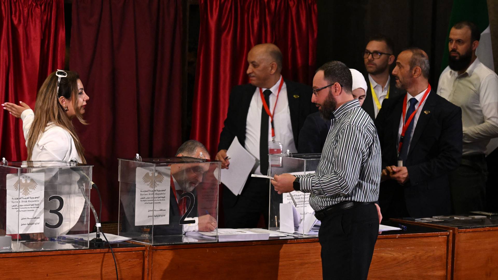 مركز اقتراع في انتخابات مجلس الشعب السوري