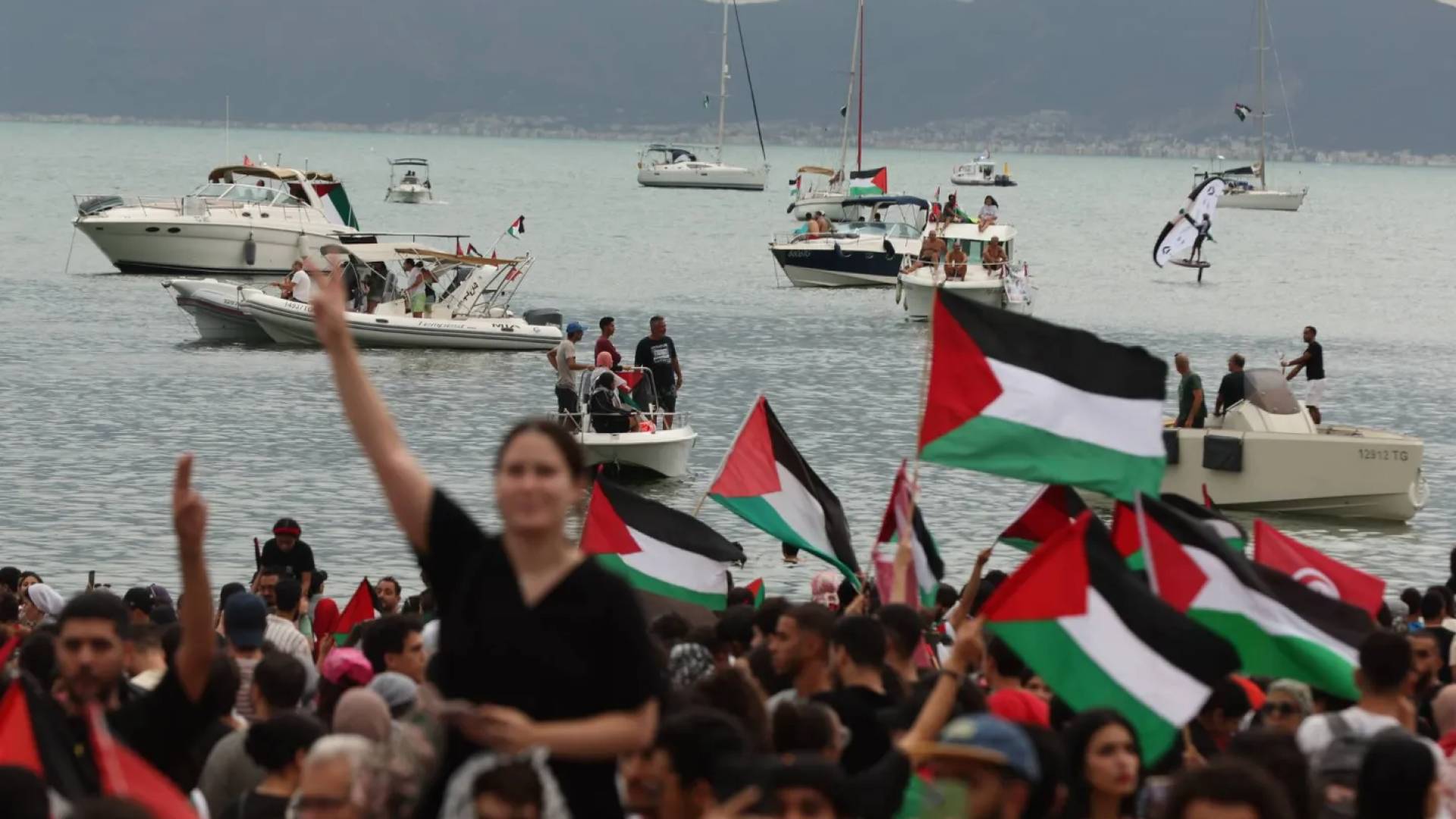 نشطاء عبر أسطول الحرية