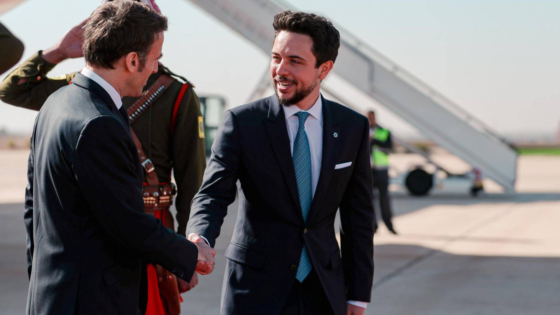 ولي العهد والرئيس الفرنسي