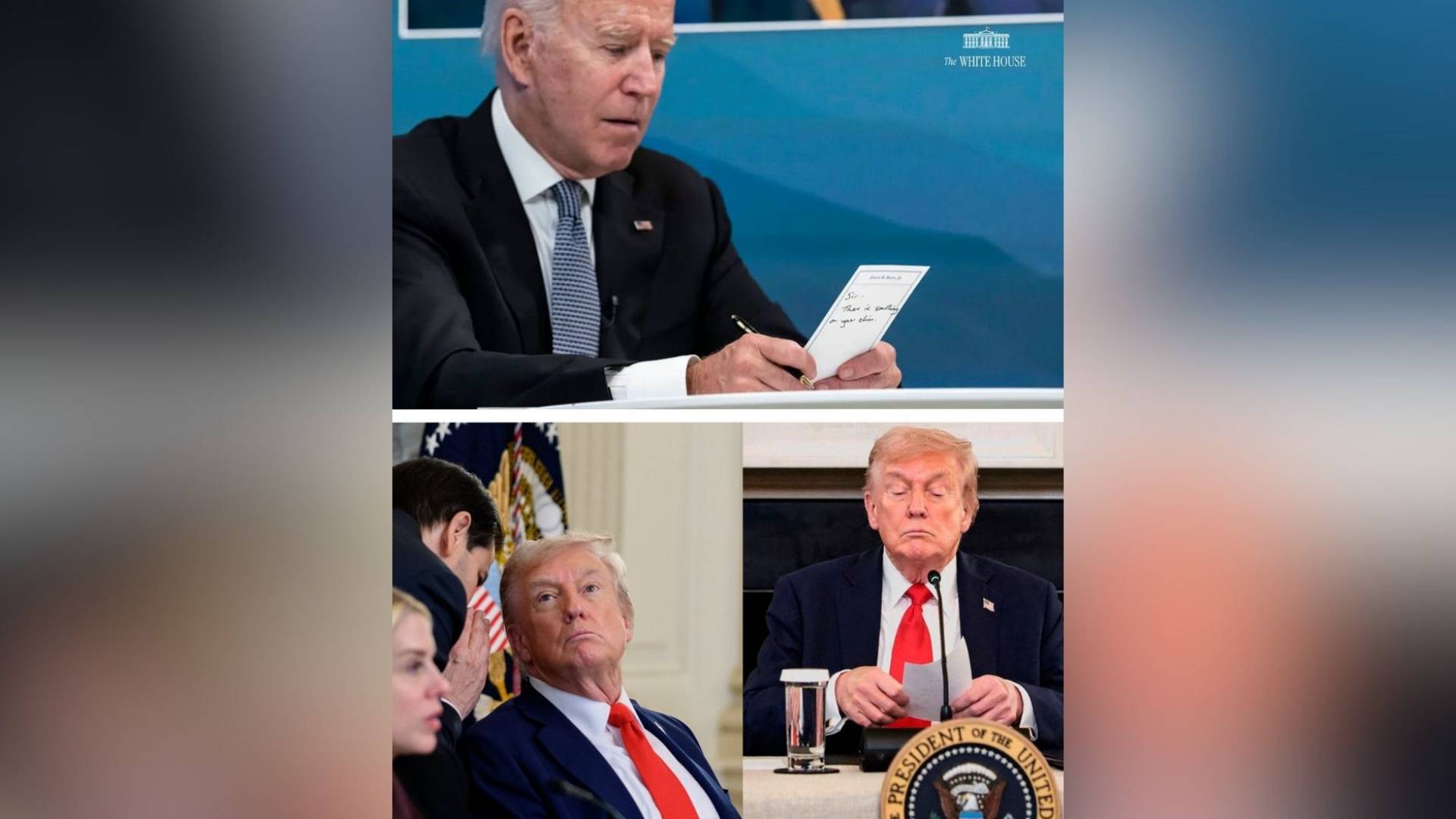 "لسنا متشابهين".. البيت الأبيض ينشر تغريدة تقارن بين "ملاحظة ذقن بايدن" و"صفقة سلام ترمب"