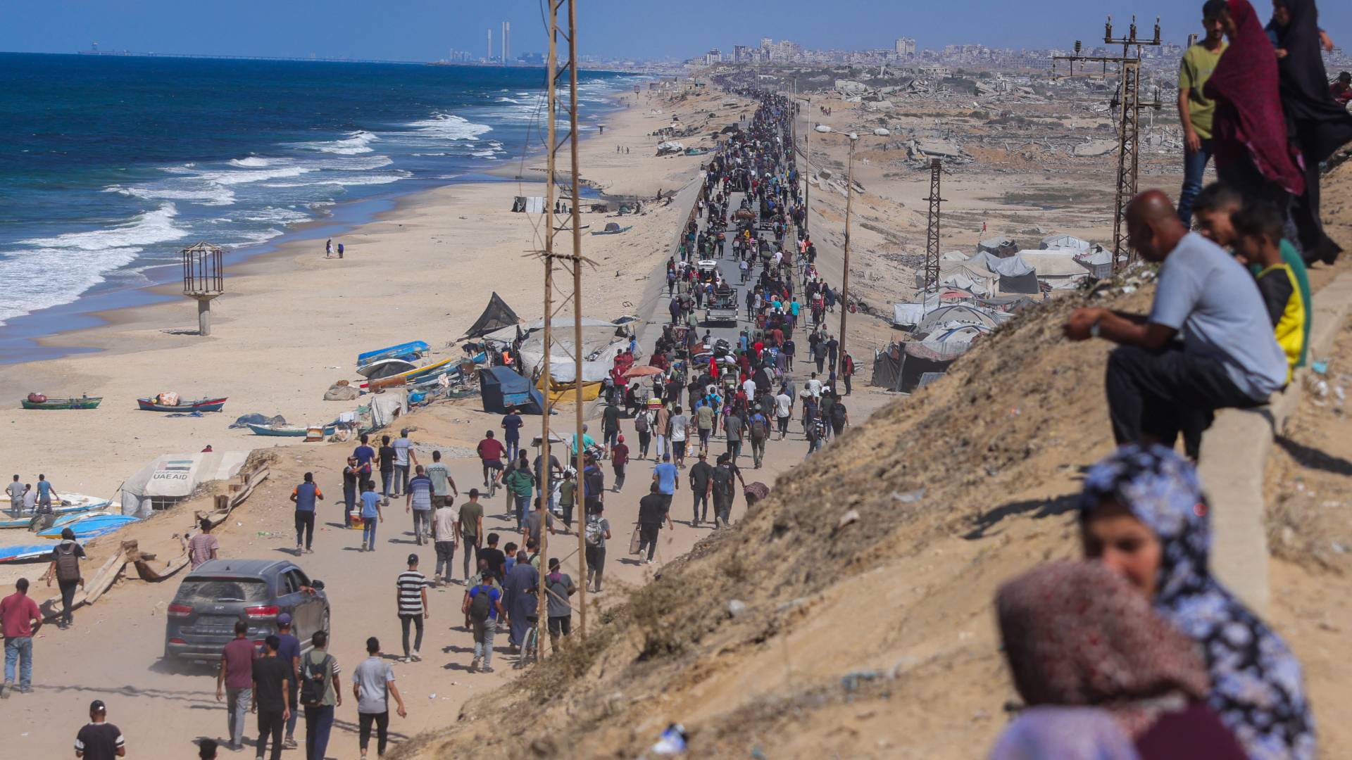 نازحون فلسطينيون في قطاع غزة