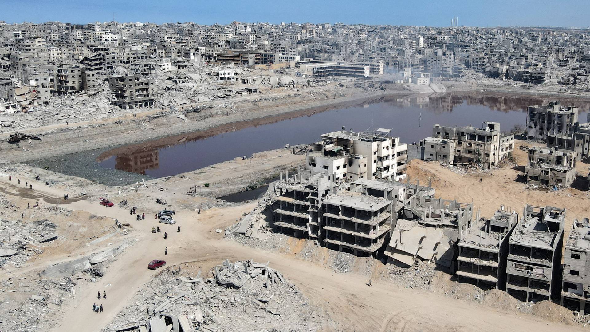 صورة تظهر حجم الدمار في قطاع غزة