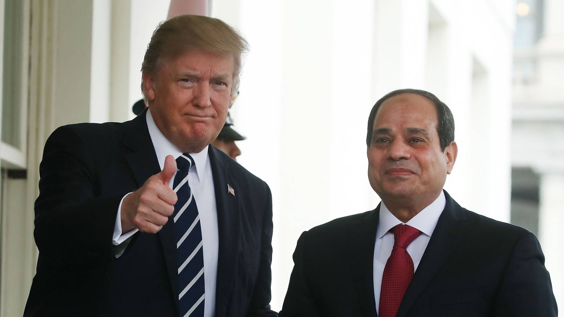 الرئيس المصري عبد الفتاح السيسي و الرئيس الامريكي دونالد ترمب