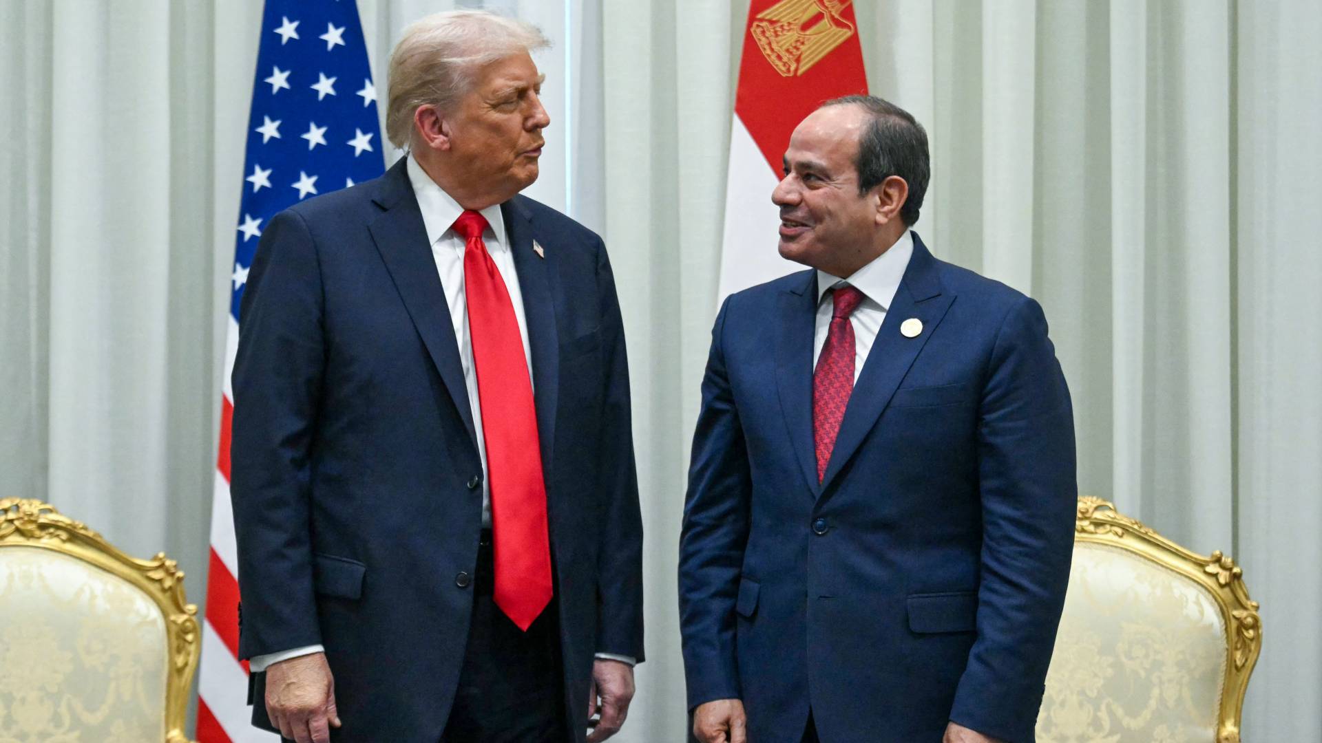 الرئيس المصري عبد الفتاح السيسي والرئيس الامريكي دونالد ترمب