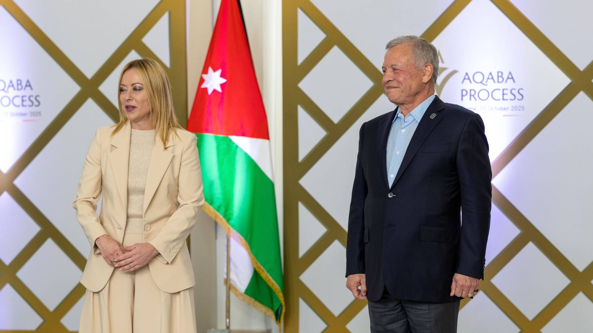 الملك ورئيسة وزراء إيطاليا يترأسان جولة جديدة من مبادرة "اجتماعات العقبة" في روما.. فيديو وصور