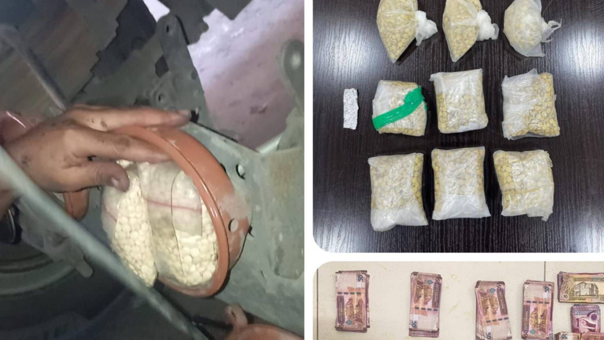 بعض المخدرات التي تم ضبطها