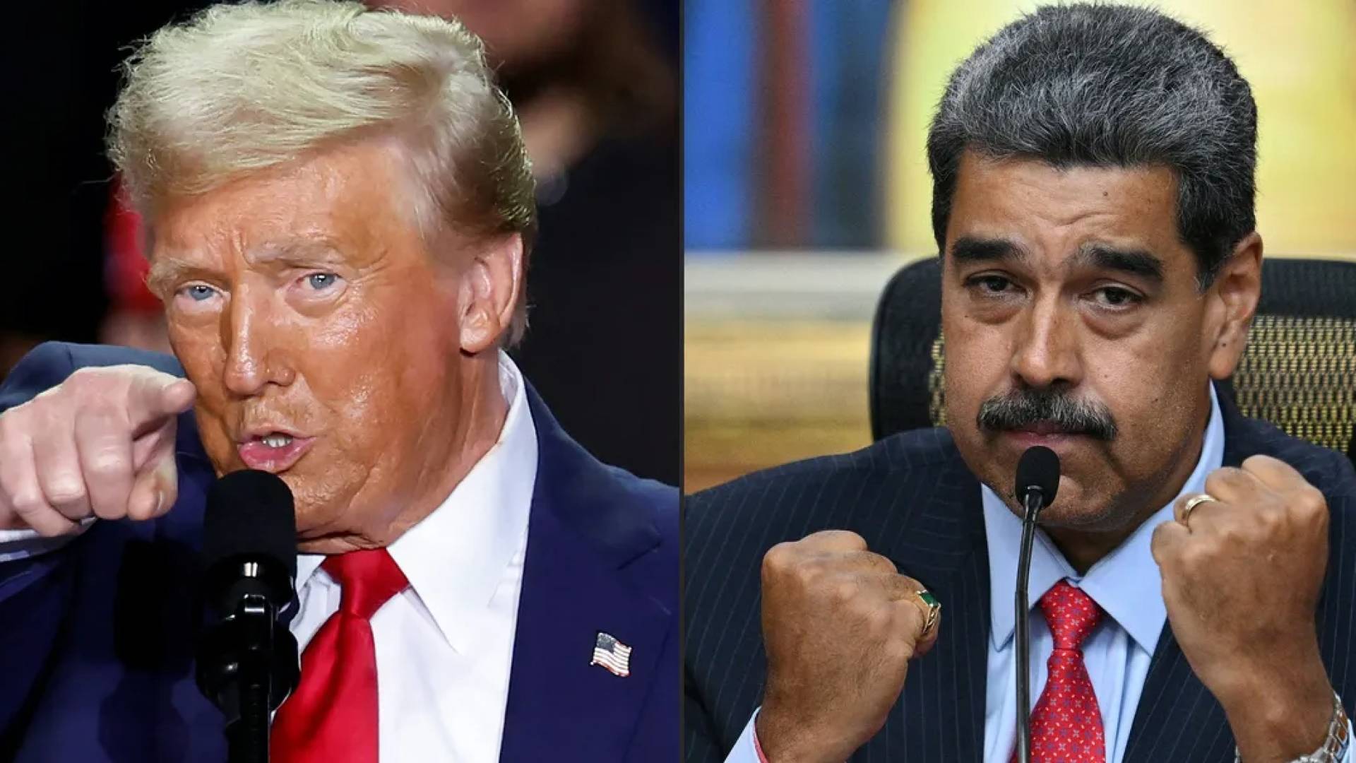 الرئيس الأميركي دونالد ترمب و الرئيس الفنزويلي نيكولاس مادورو