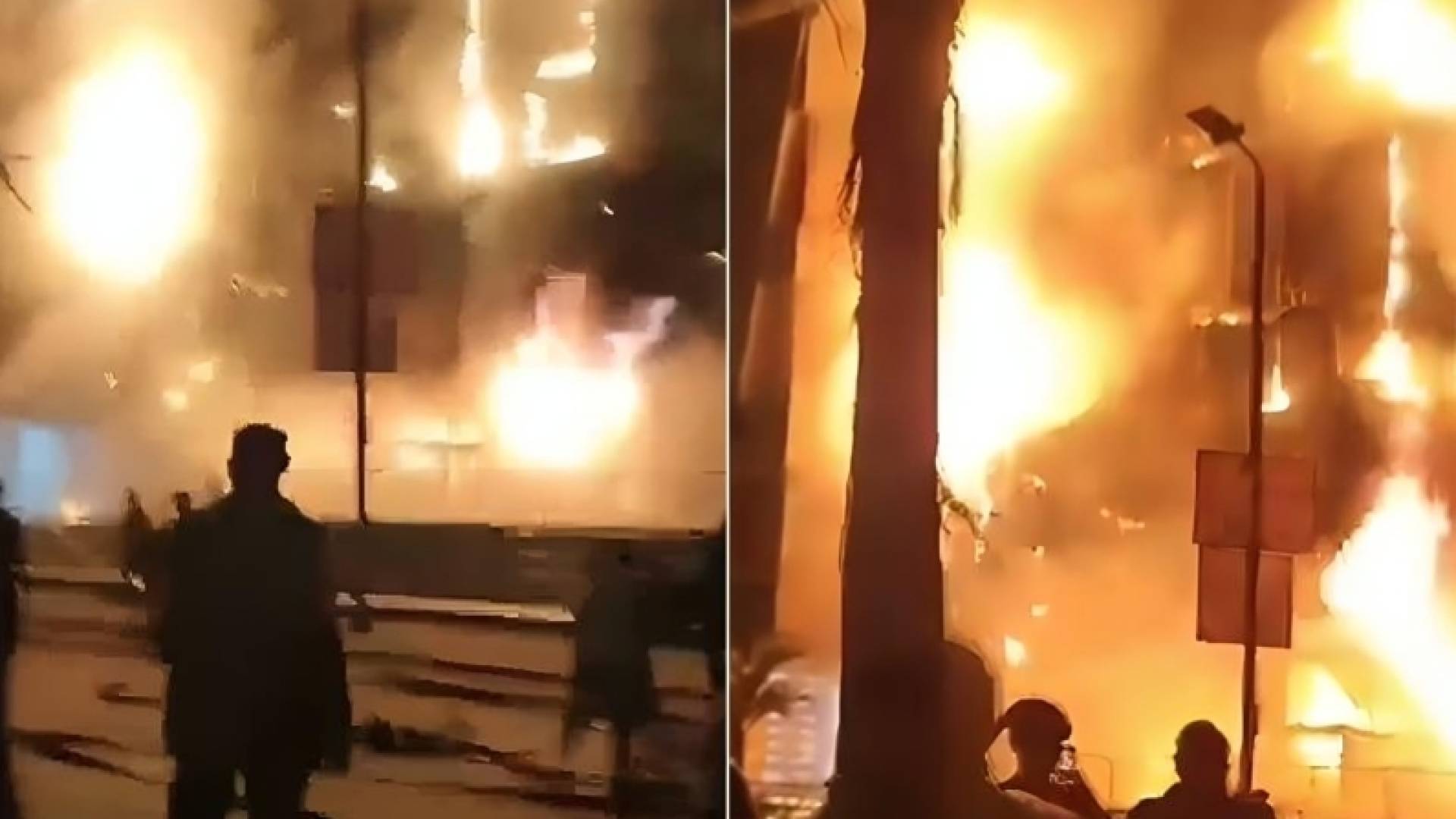 حريق هائل يلتهم مول شهير بمصر
