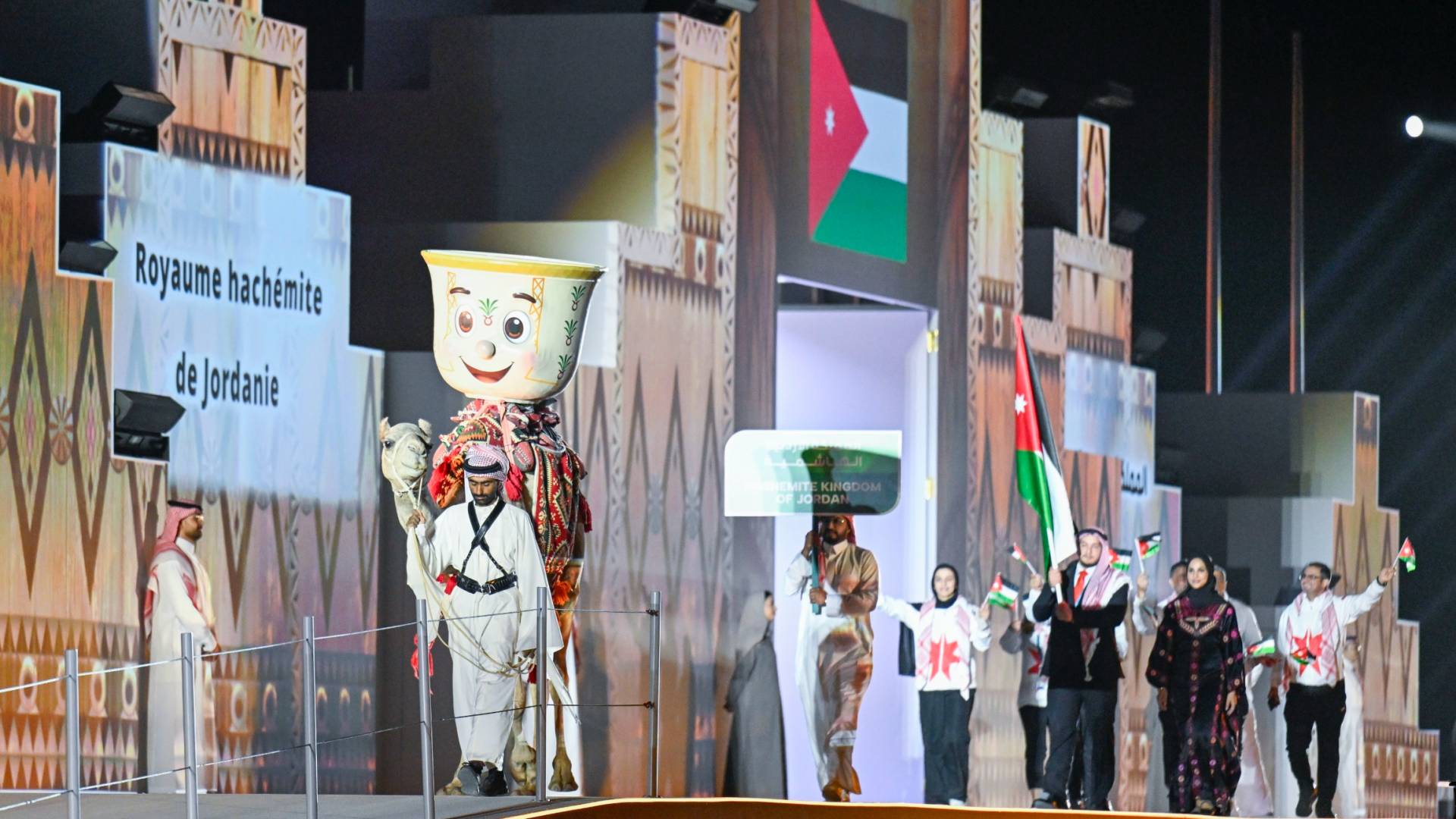 لحظة دخول البعثة الأردنية