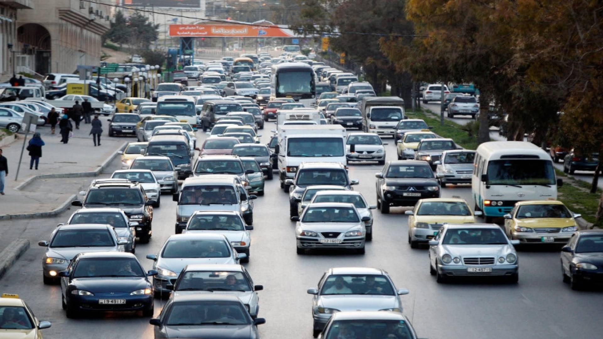 الحركة المرورية في العاصمة عمان