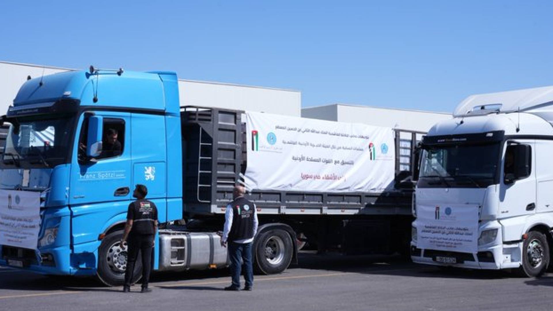 قافلة مساعدات أردنية الى سوريا