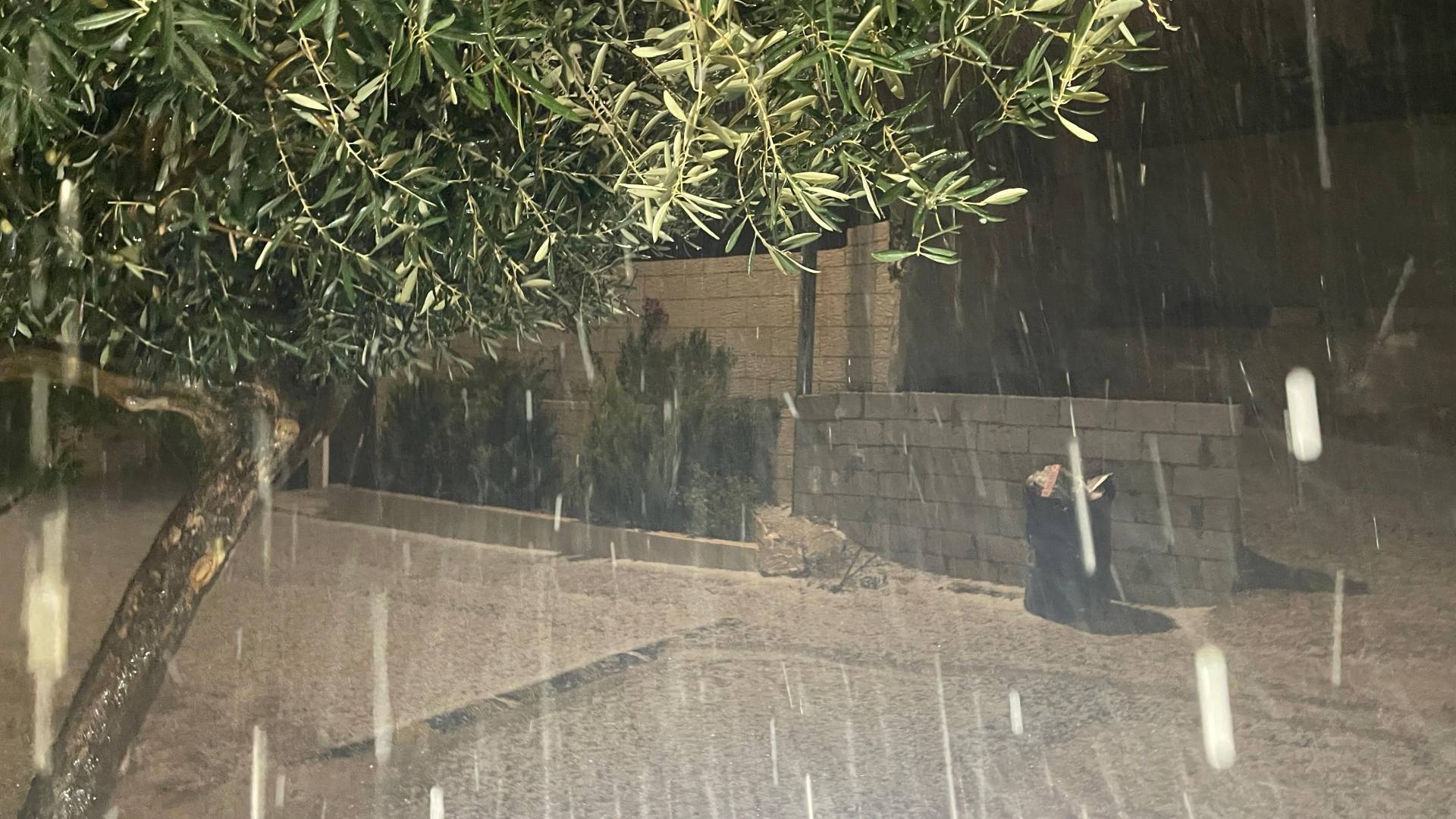 امطار ممزوجة بالبرد في عجلون