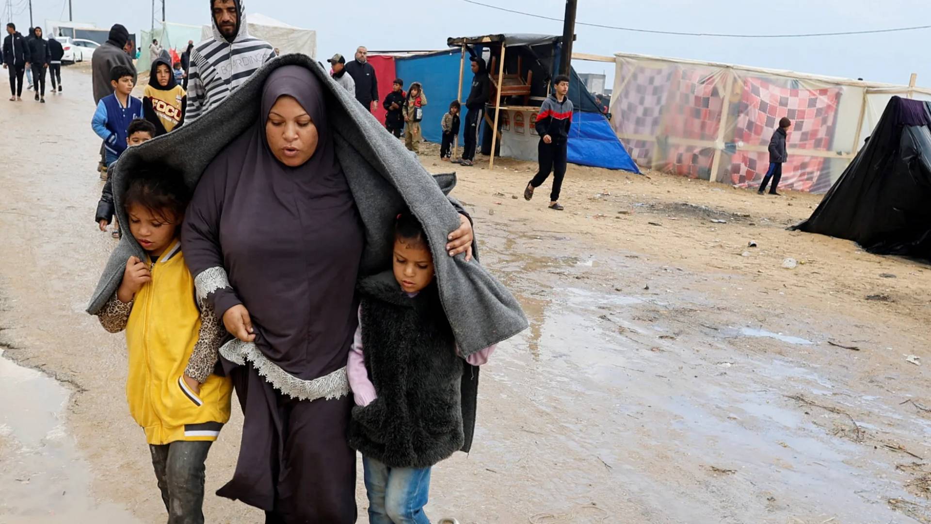 طقس ماطر في قطاع غزة "أرشيفية"