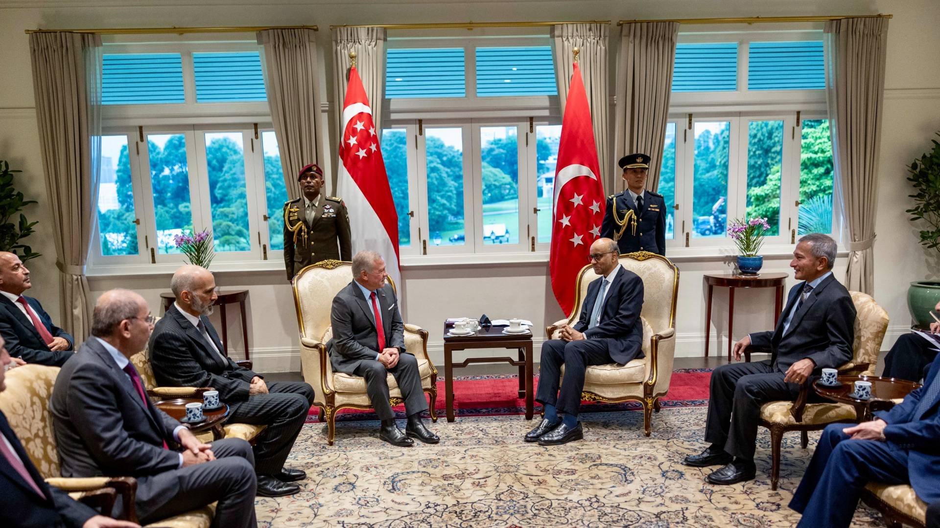 على أنغام "هاشمي هاشمي" رئيس سنغافورة يشيد بزيارة الملك ويستذكر دعم الأردن لبلاده عام 1965