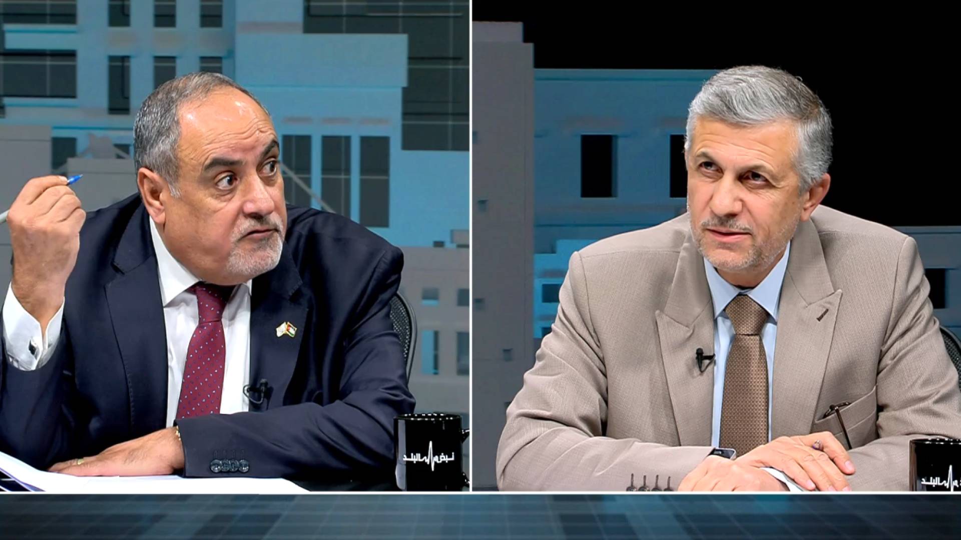 عامر قصص، مؤسس تجمع المدارس الخاصة وخالد الفناطسة، رئيس اتحاد النقابات العمالية