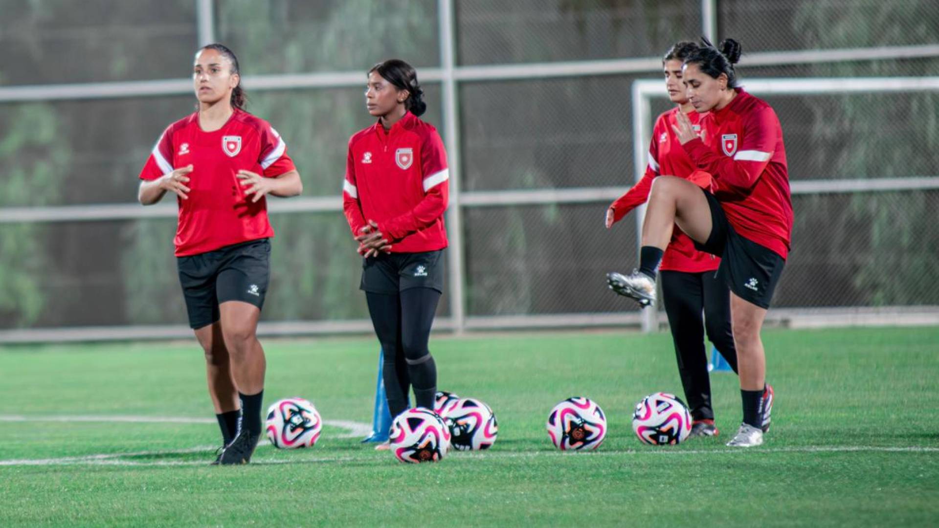 من التدريب الأخير لمنتخب النشميات في الأردن