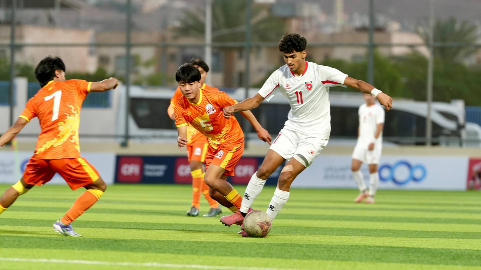 من مباراة النشامى وبوتان