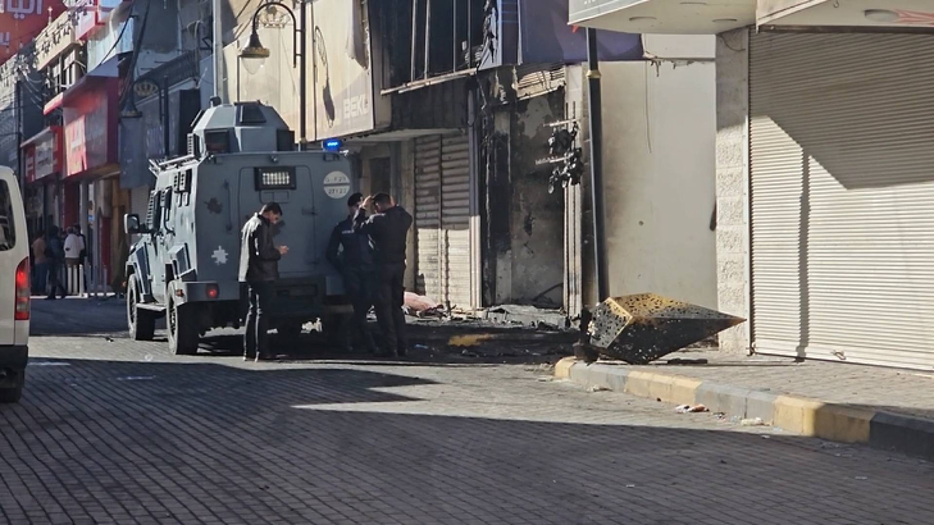 موقع المداهمة الأمنية في مدينة الرمثا