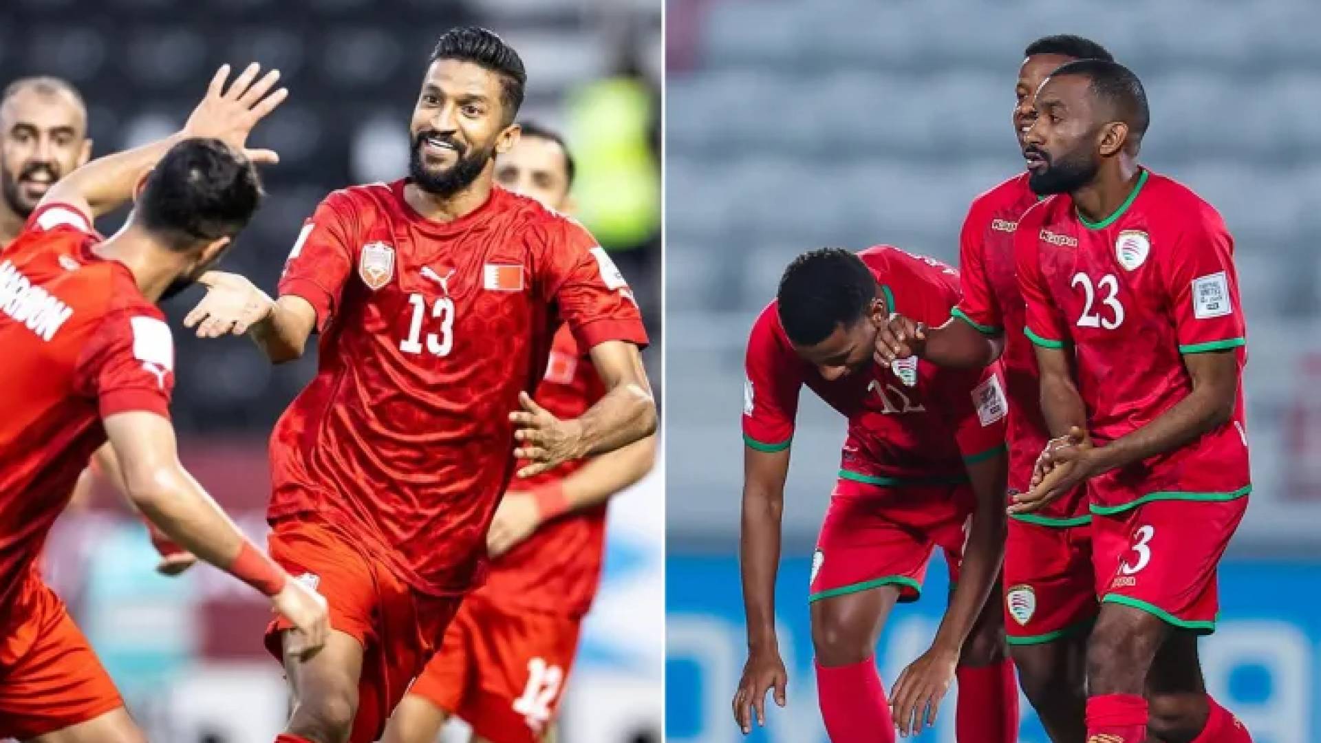 نجوم قطر وعمان يحتفلون بأهدافهم