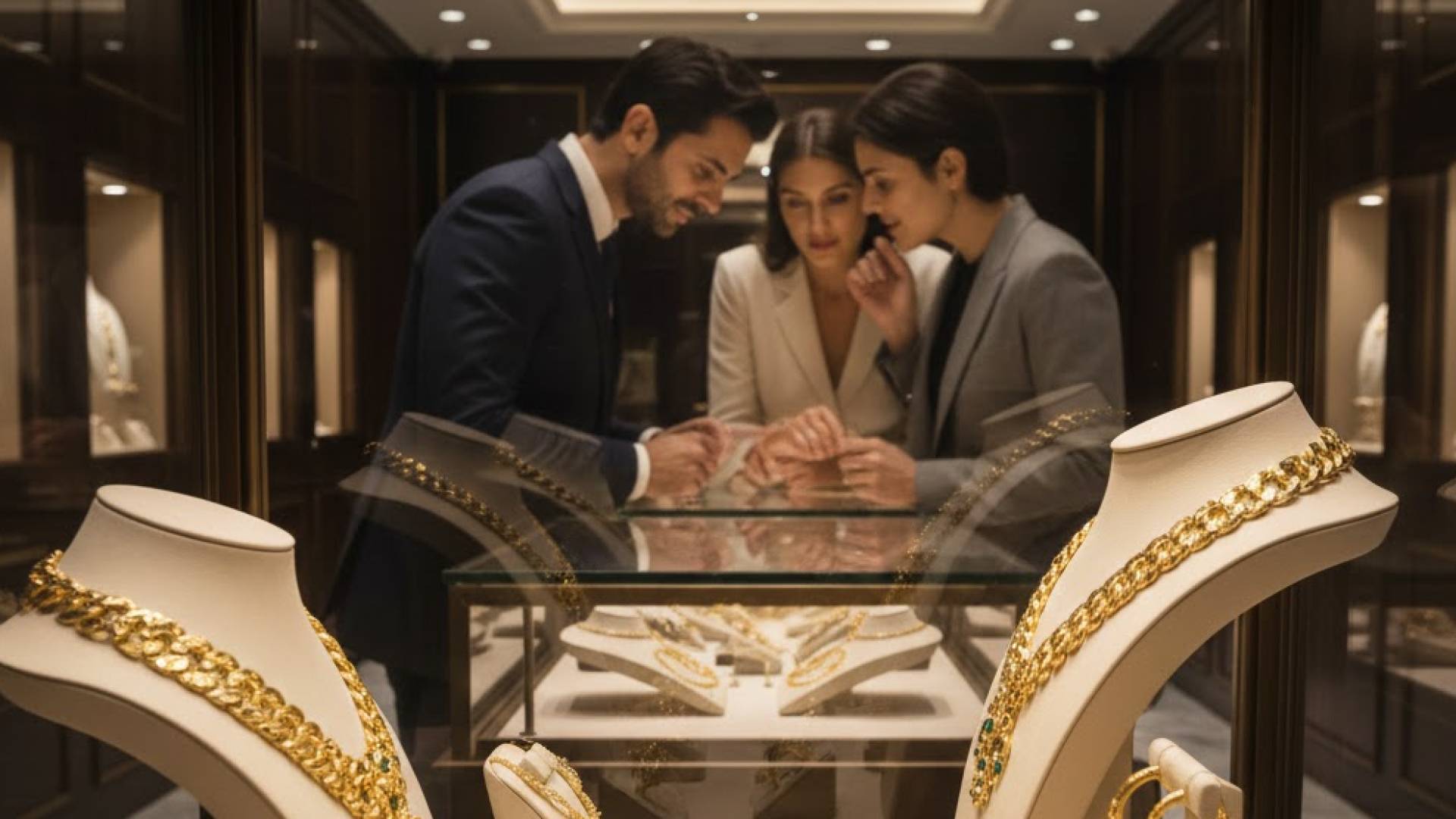 صورة تعبيرية لأشخاص ينظرون إلى الذهب