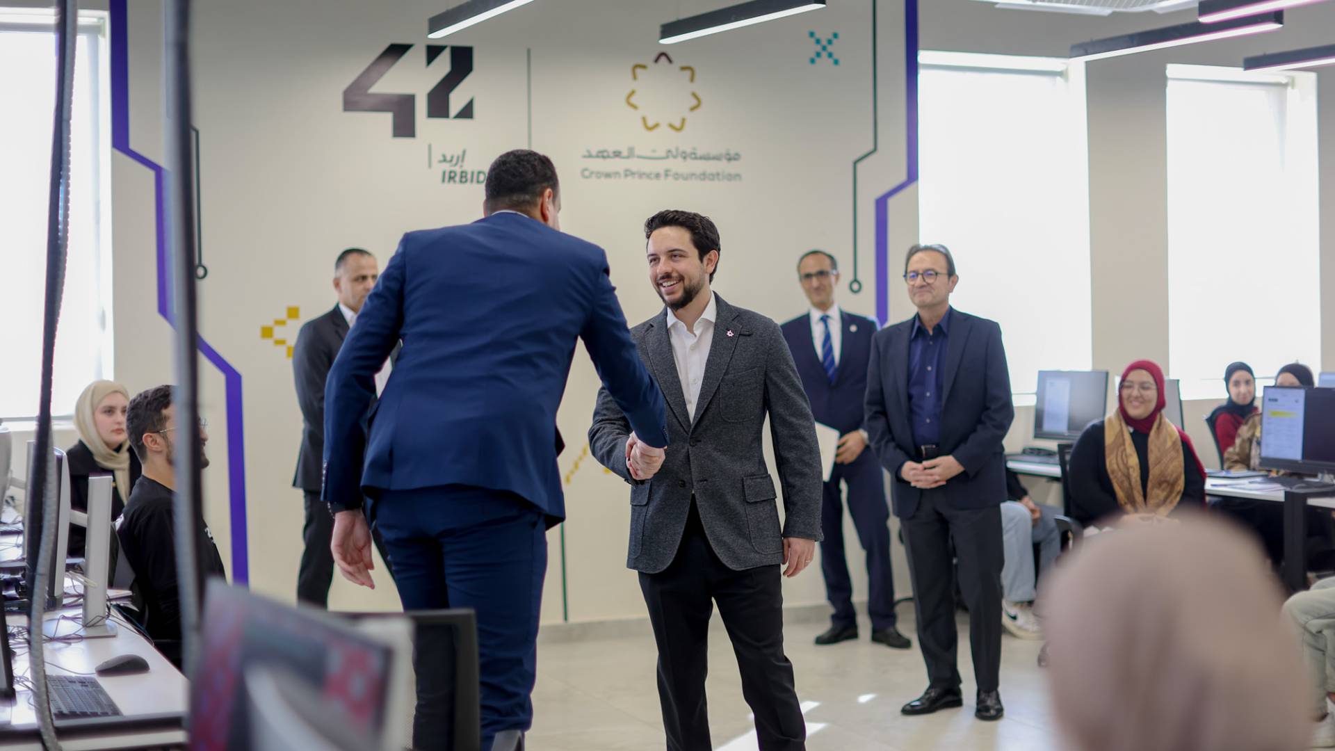 ولي العهد يفتتح مركز "42 إربد" المتخصص في علوم الحاسوب والبرمجة