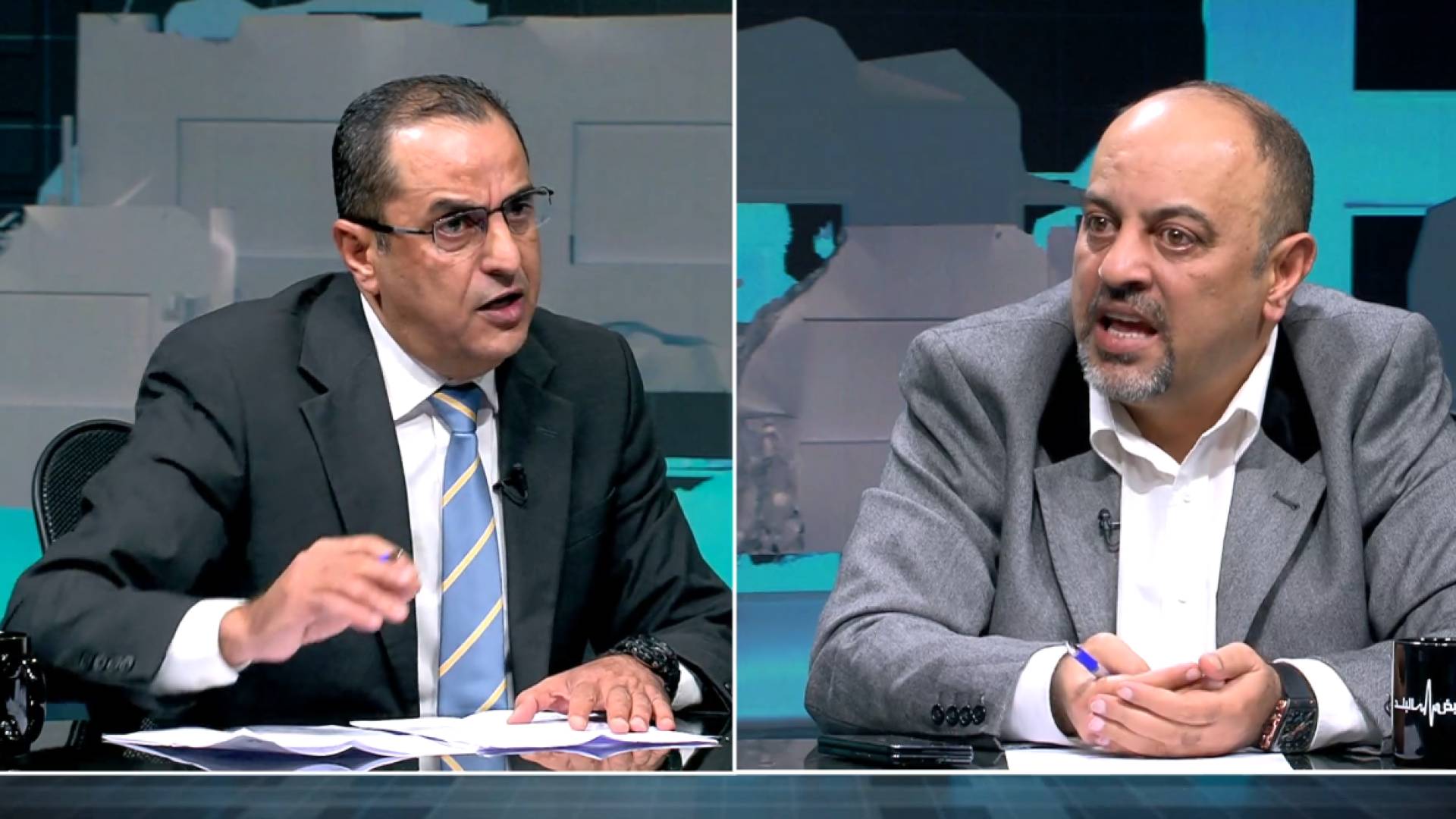 المحامي طارق أبو الراغب والخبير الاستراتيجي نضال أبو زيد