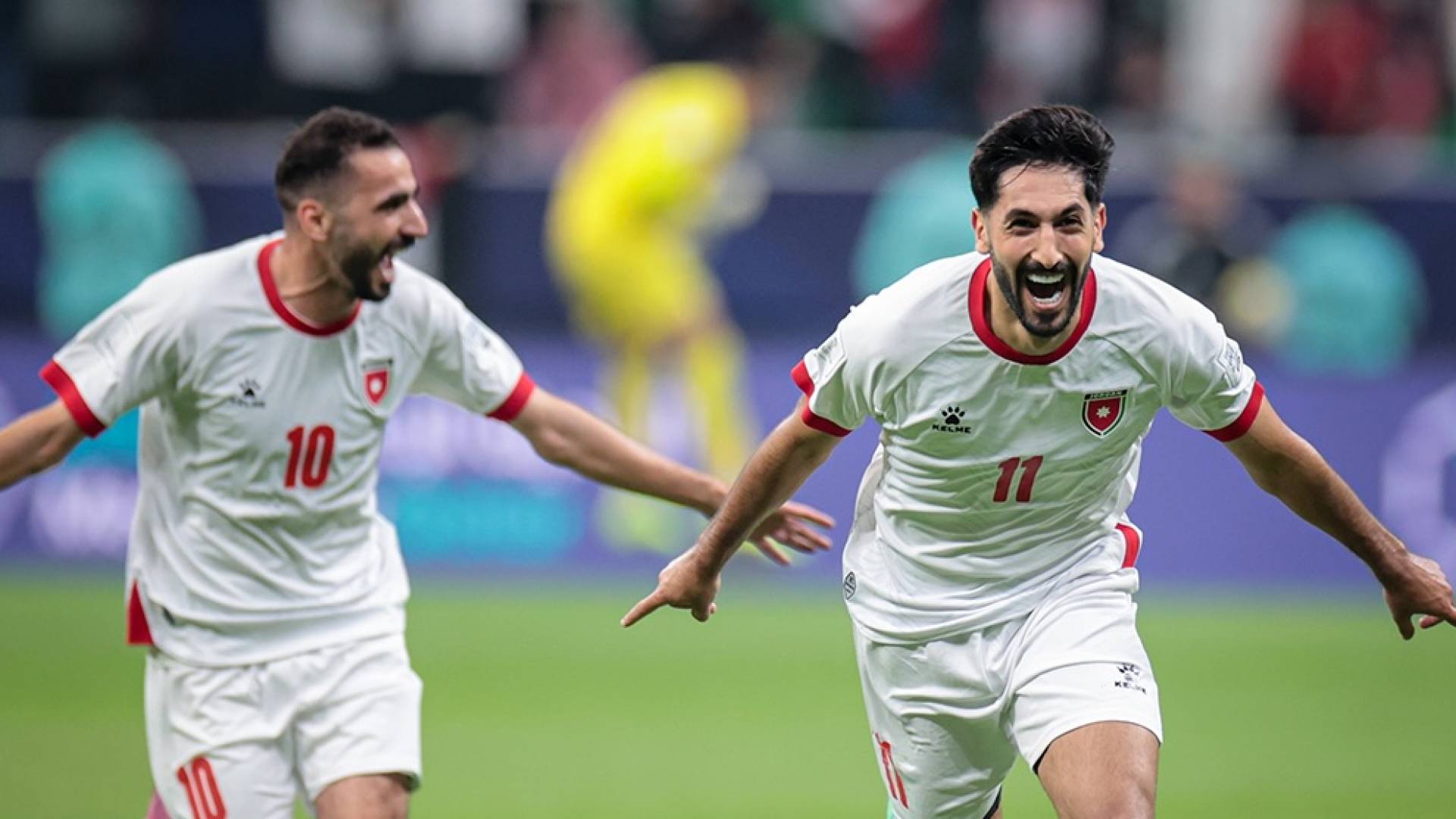 احتفال منتخب النشامى