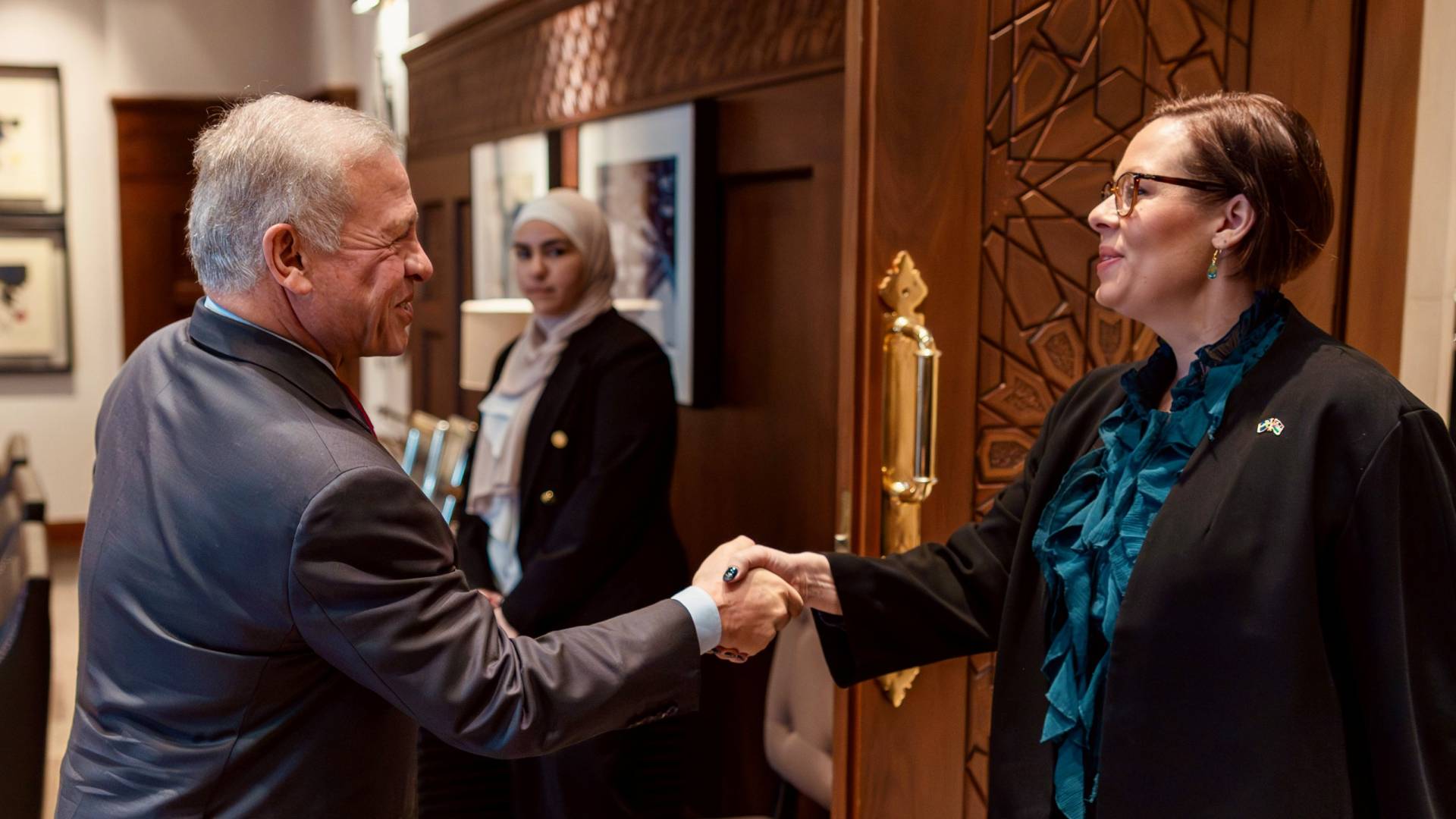 الملك يستقبل وزيرة الخارجية السويدية