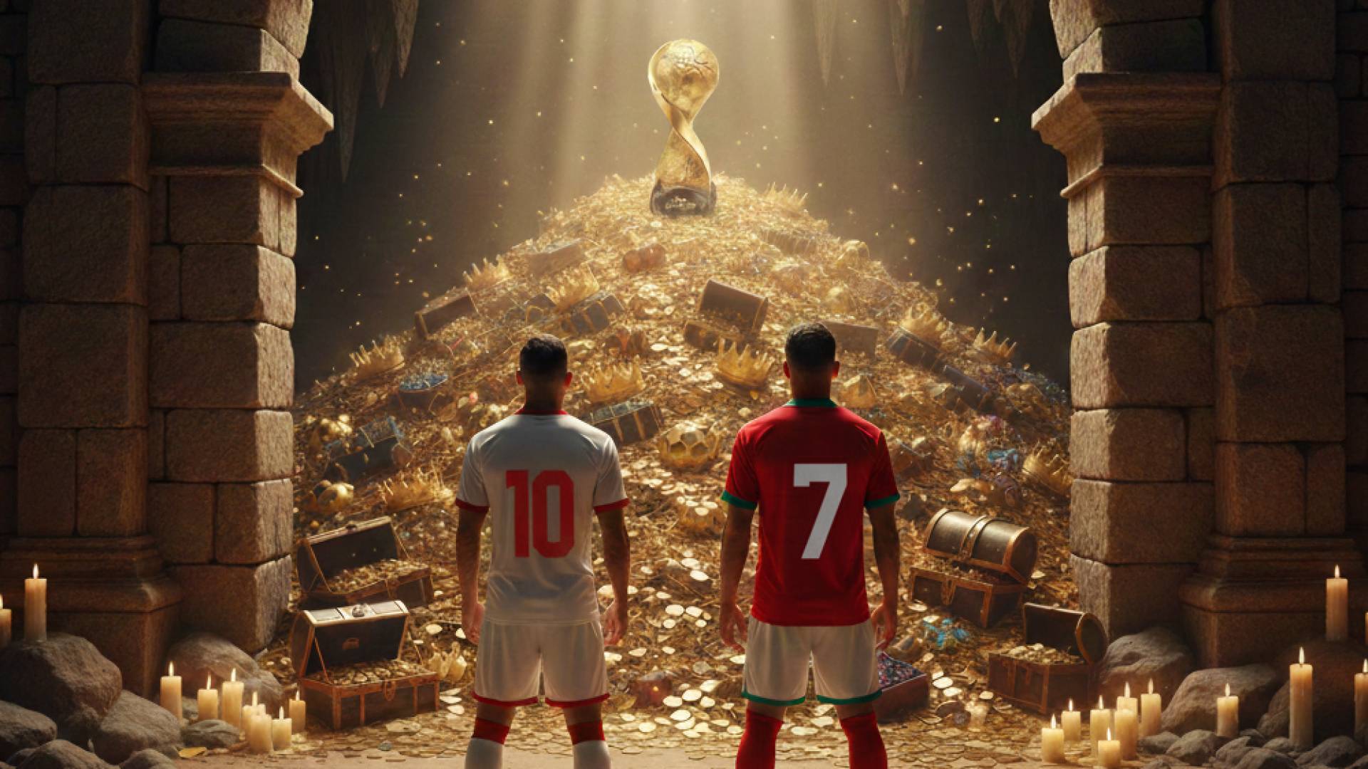 صورة تعبيرية بالذكاء الاصطناعي للحصول على جائزة كأس العرب