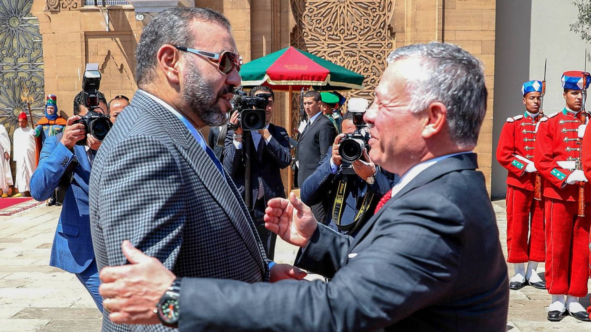 الملك عبدالله الثاني مع ملك المغرب الملك محمد السادس