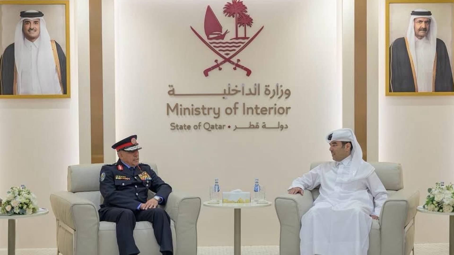 مدير الأمن العام، اللواء الدكتور عبيد الله المعايطة و سعادة عبدالله بن خلف حطاب الكعبي