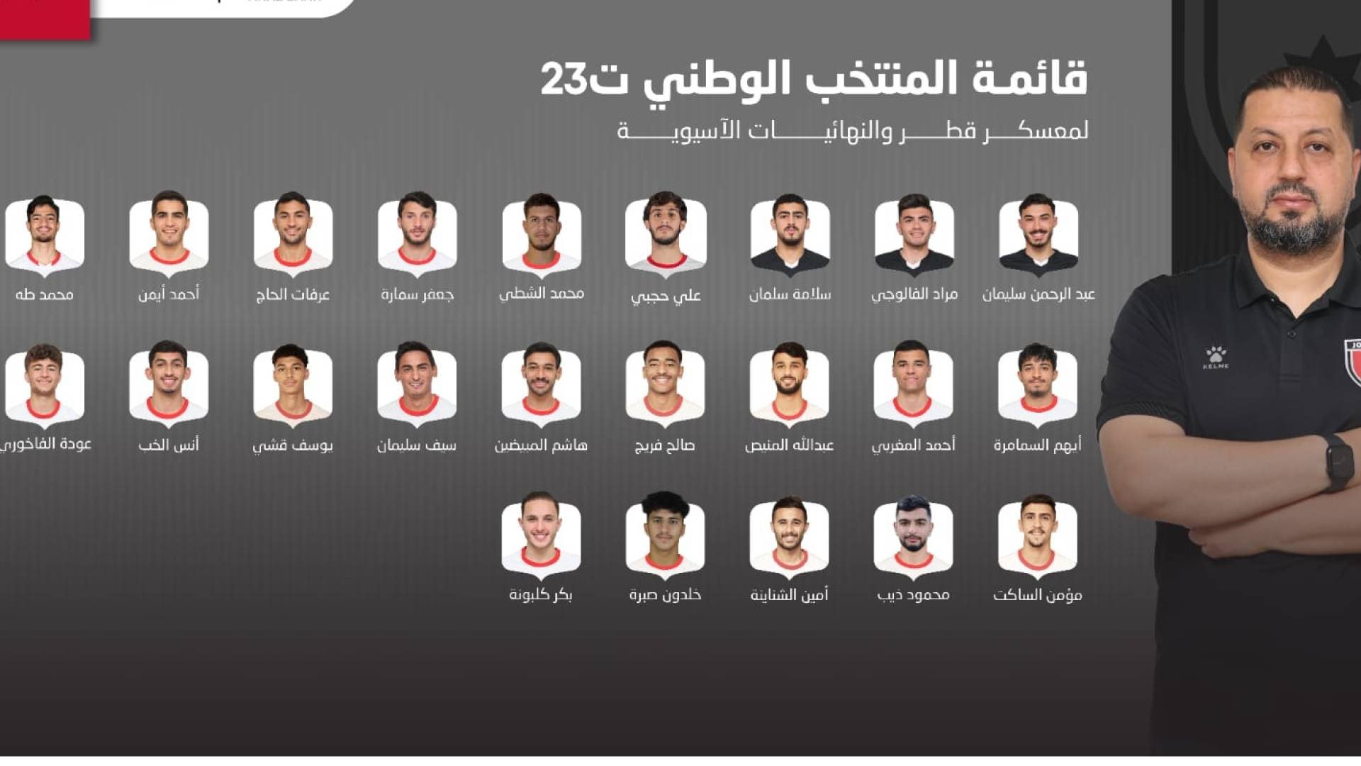 القائمة النهائية للمنتخب الوطني لكرة القدم تحت سن 23