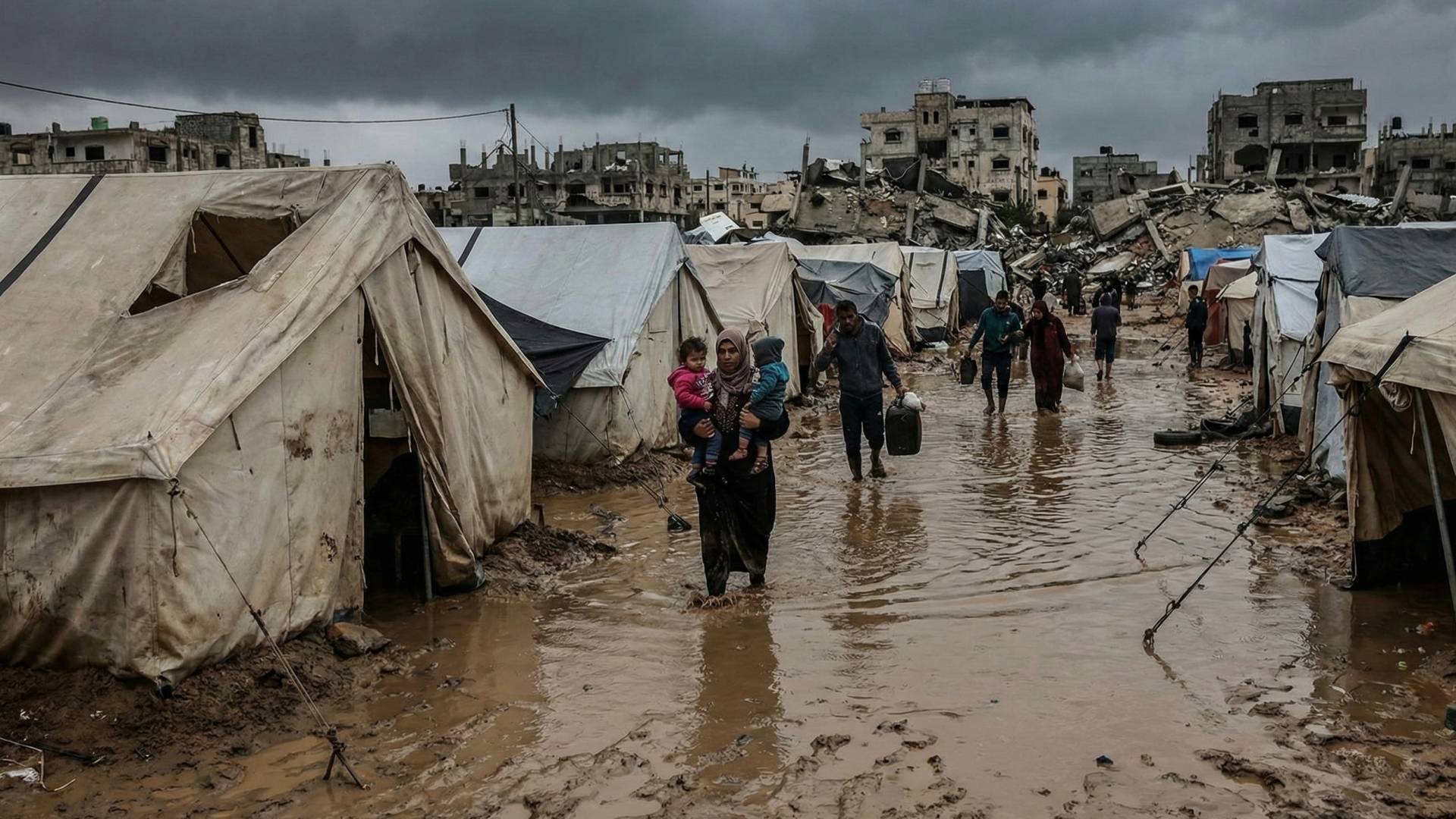 الواقع المأساوي في قطاع غزة خلال فصل الشتاء