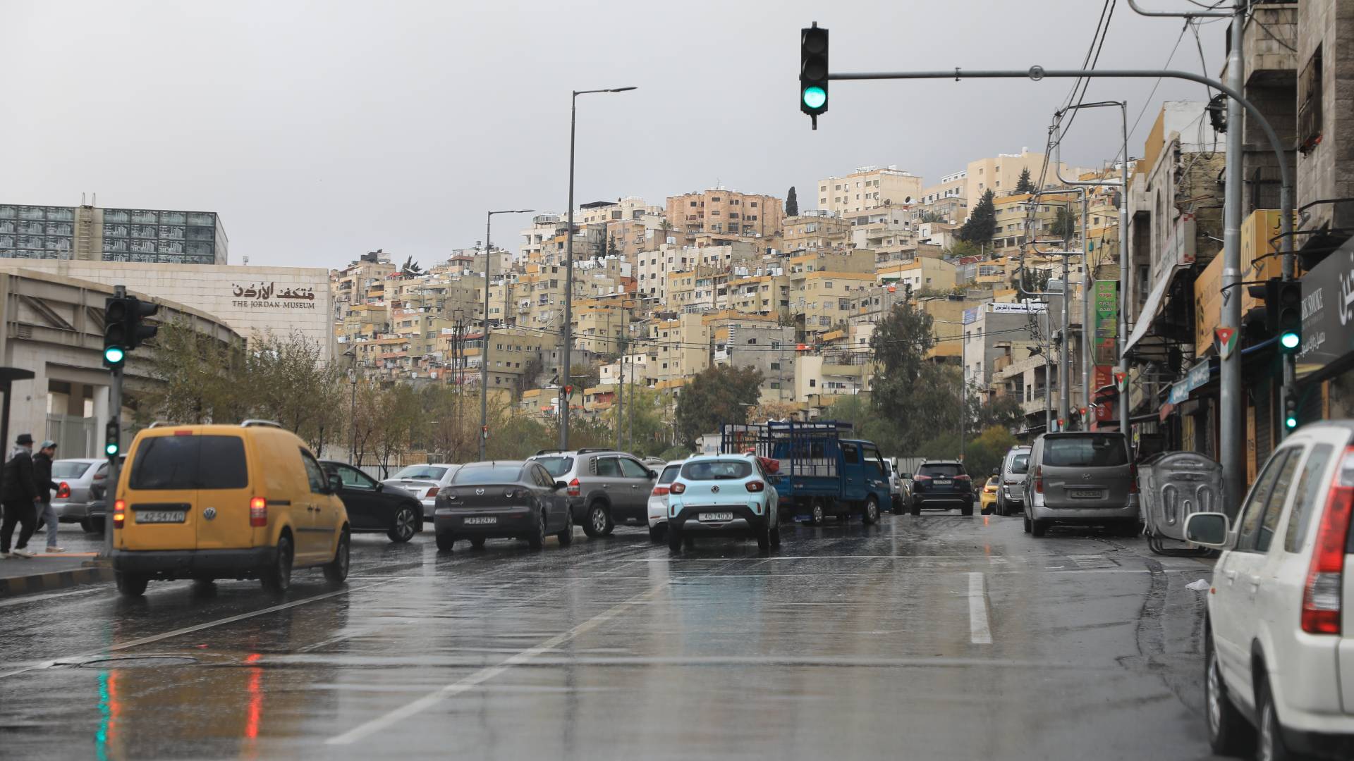 احدى شوارع العاصمة عمان في الشتاء