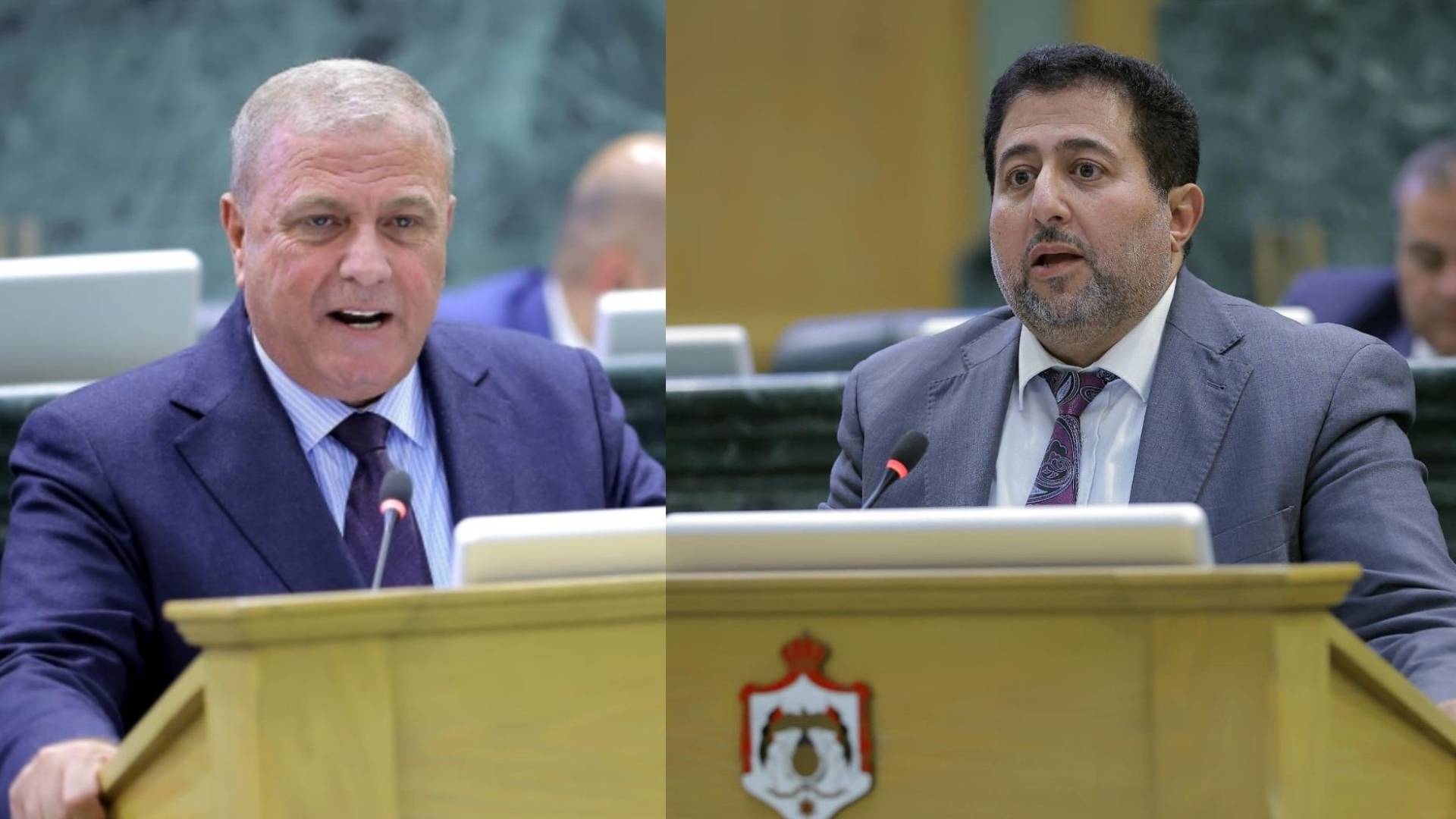 النائب الدكتور أحمد الرقب والنائب الدكتور خميس عطية