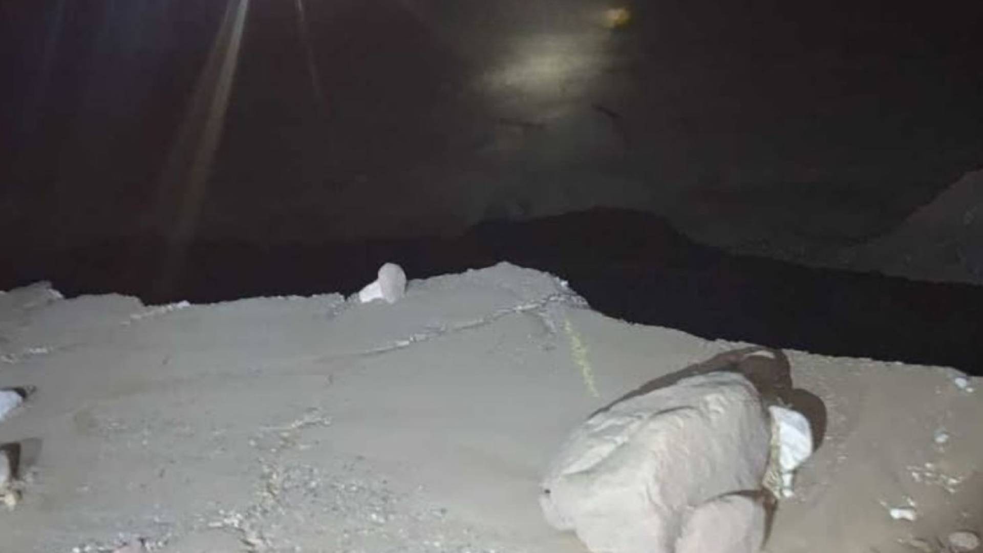 انهيار طريق وادي عربة