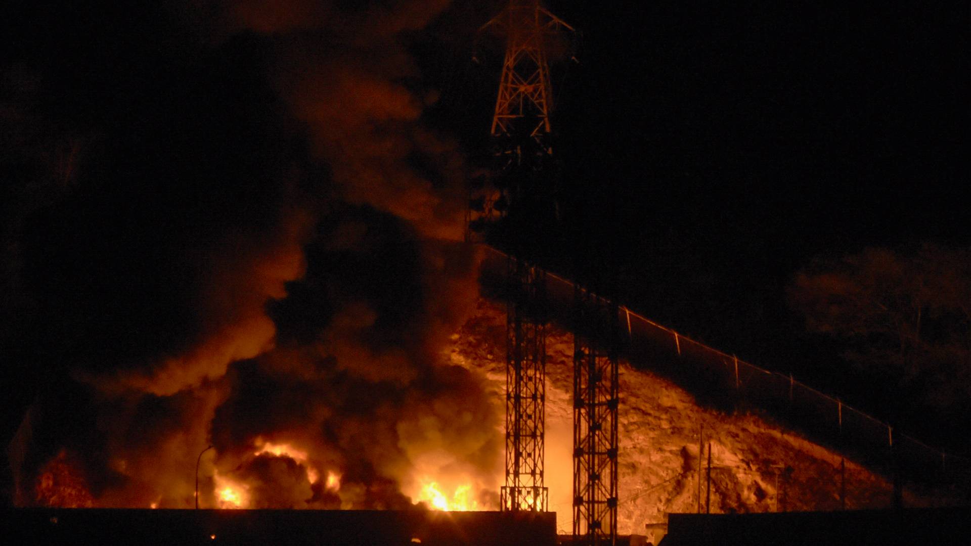 صورة للانفجارات في فنزويلا